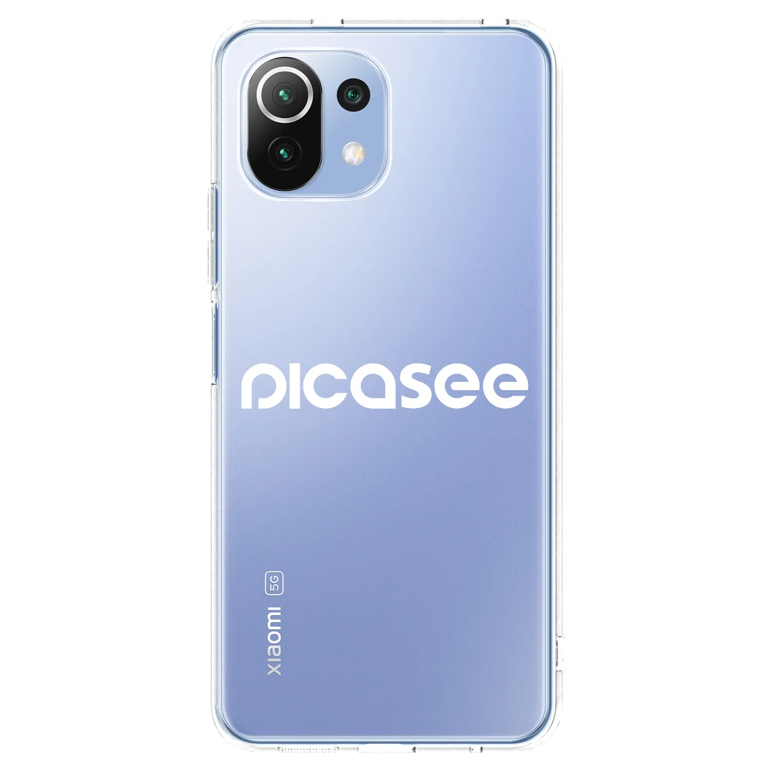 Picasee silikonska prozirna maskica za Xiaomi 11 Lite 5G NE - Picasee - new logo - white