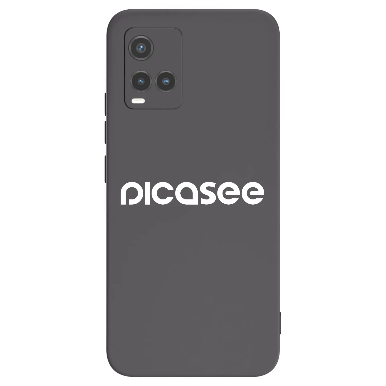 Picasee crna silikonska maskica za Vivo Y33s - Picasee - new logo - white