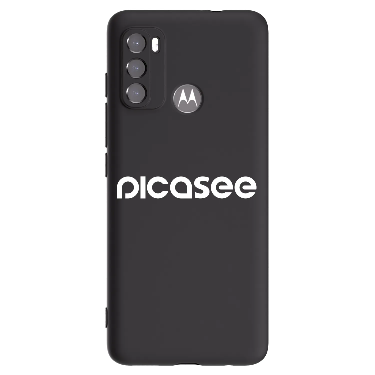 Picasee crna silikonska maskica za Motorola Moto G60 - Picasee - new logo - white