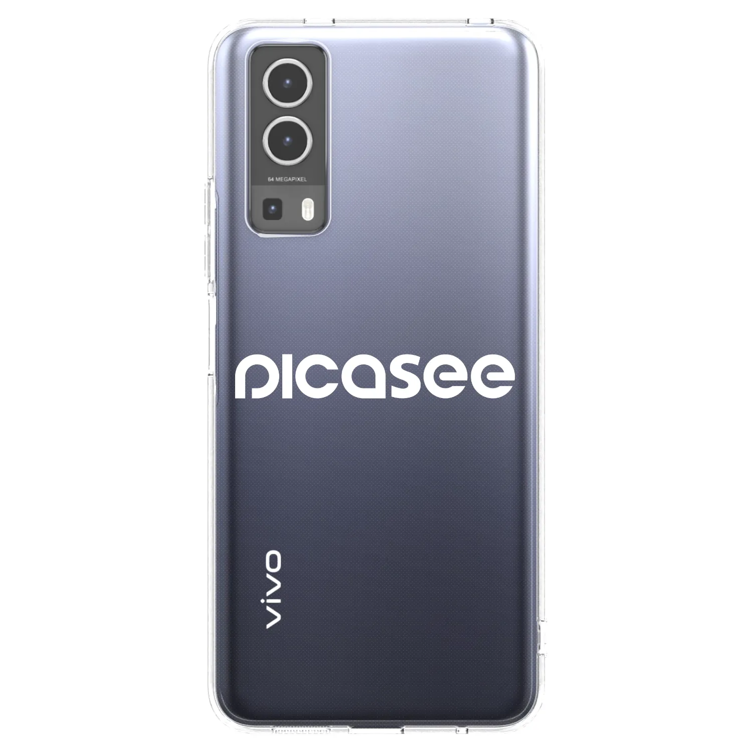 Picasee silikonska prozirna maskica za Vivo Y72 5G - Picasee - new logo - white