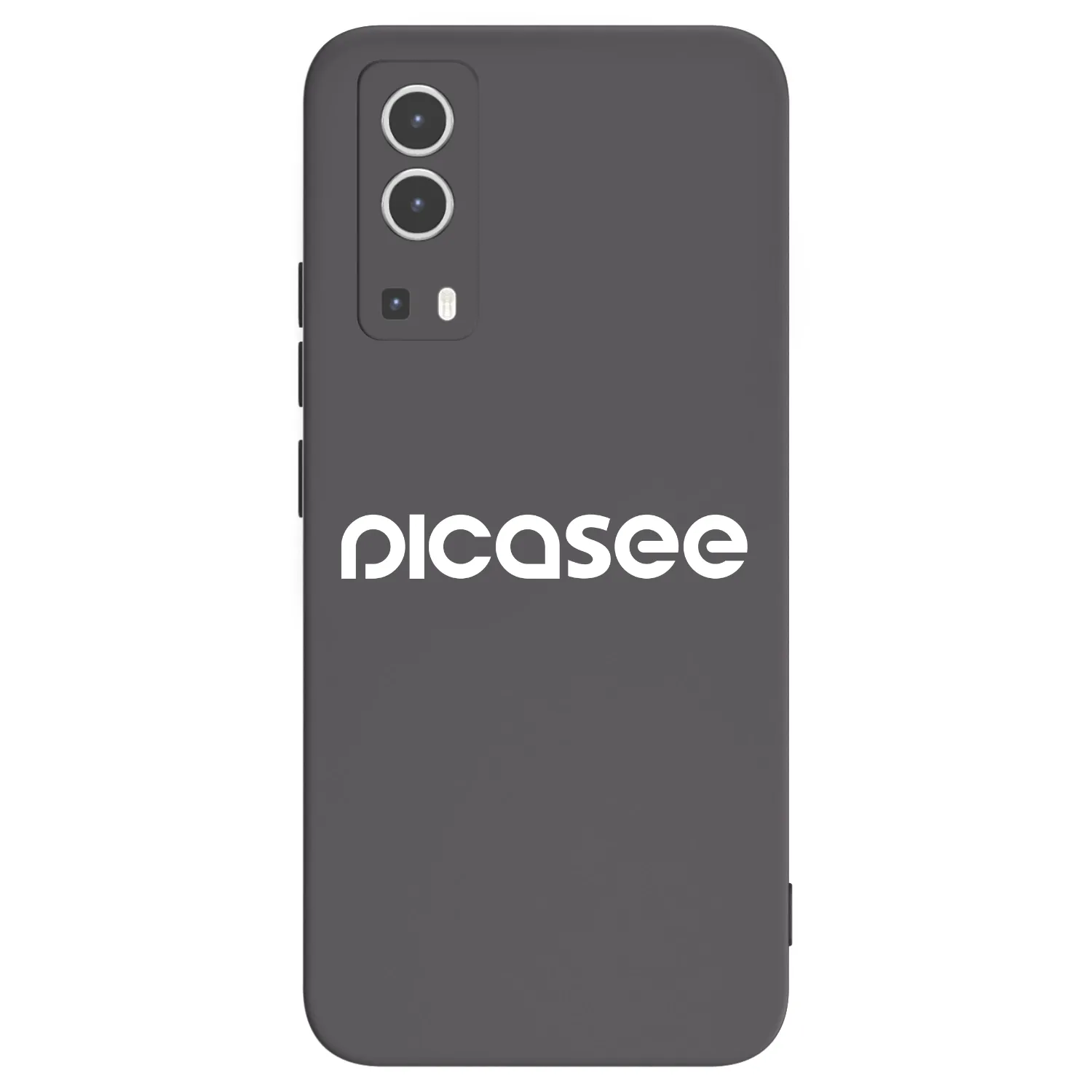 Picasee crna silikonska maskica za Vivo Y72 5G - Picasee - new logo - white