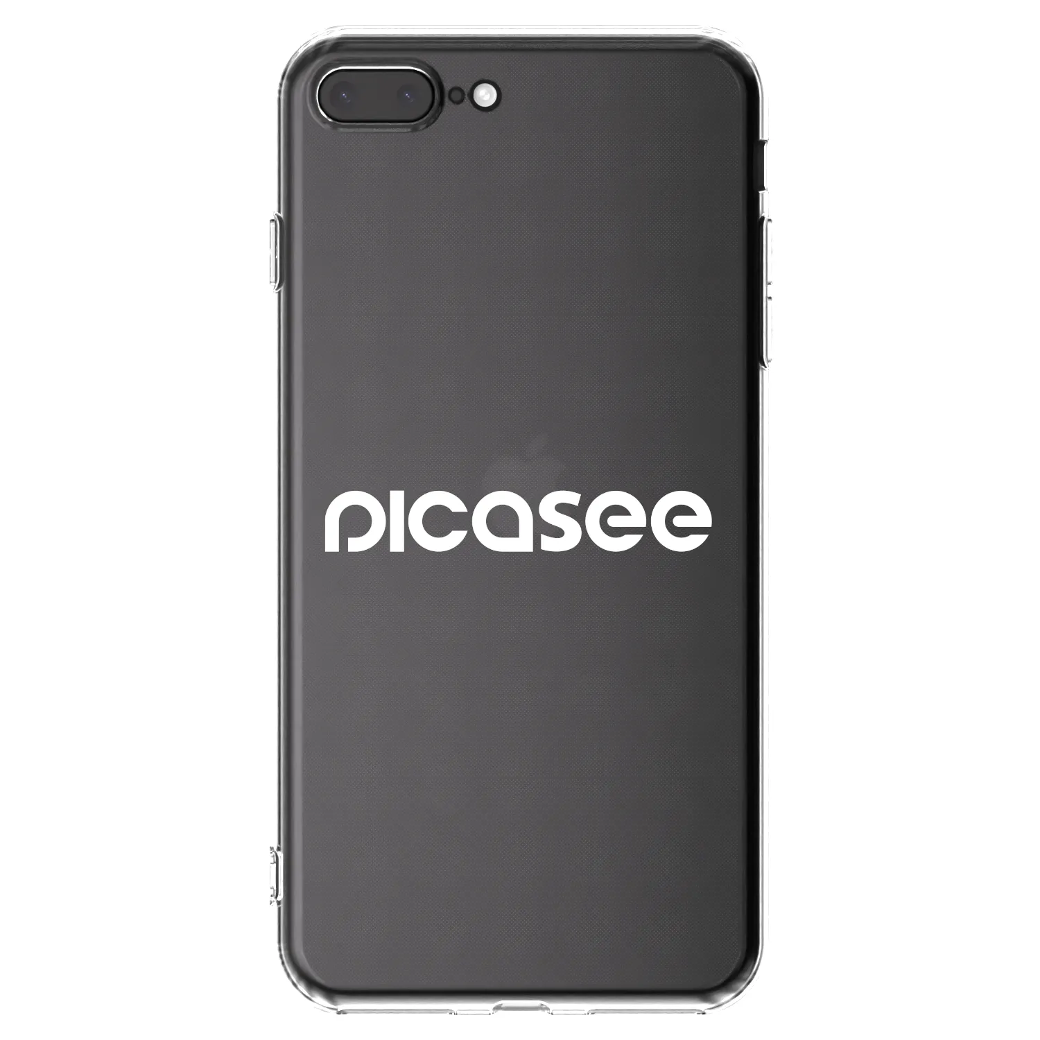 Picasee silikonska prozirna maskica za Apple iPhone 7 Plus - Picasee - new logo - white