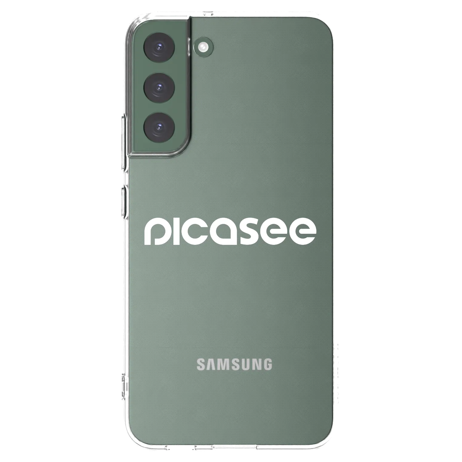 Picasee silikonska prozirna maskica za Samsung Galaxy S22+ 5G - Picasee - new logo - white