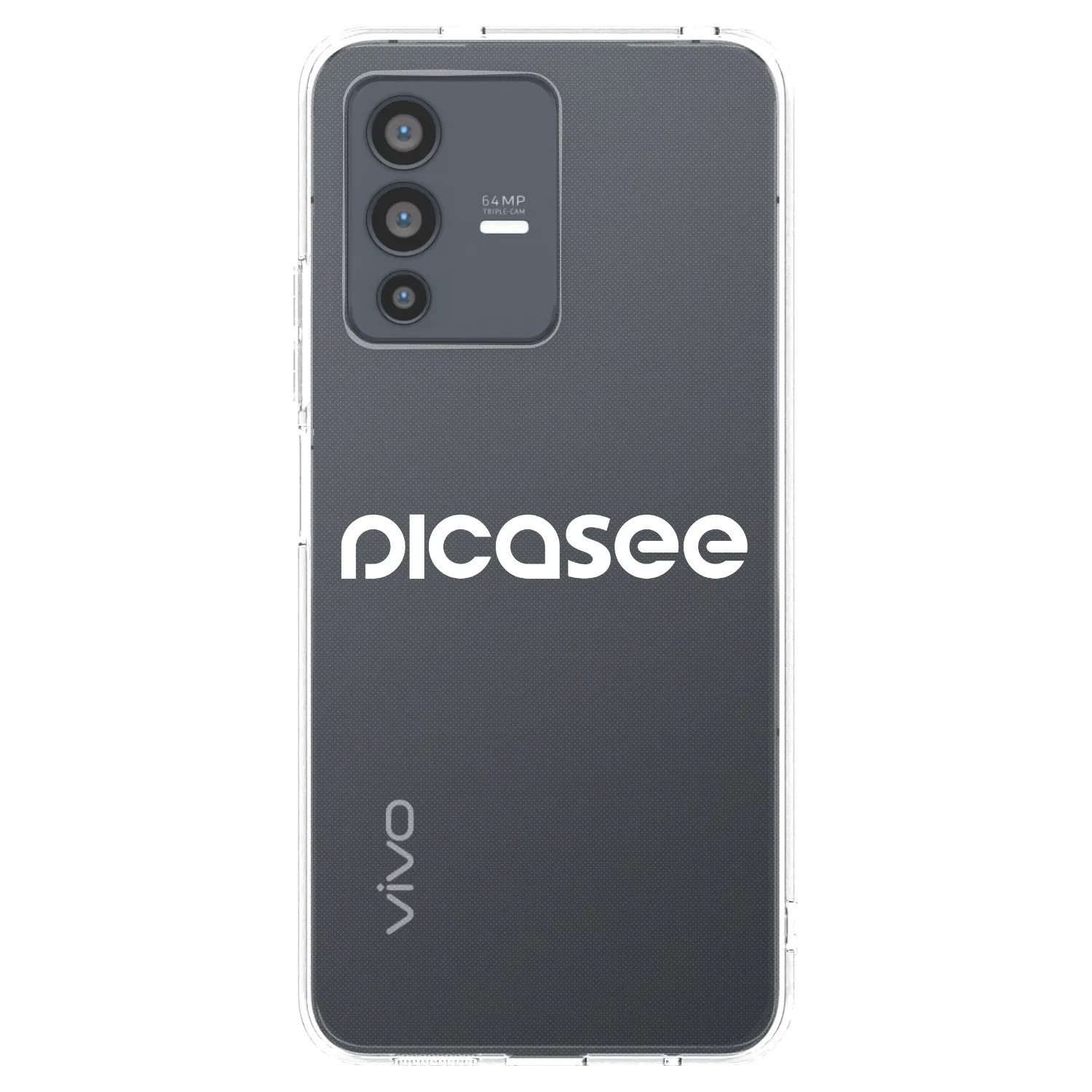 Picasee silikonska prozirna maskica za Vivo V23 5G - Picasee - new logo - white