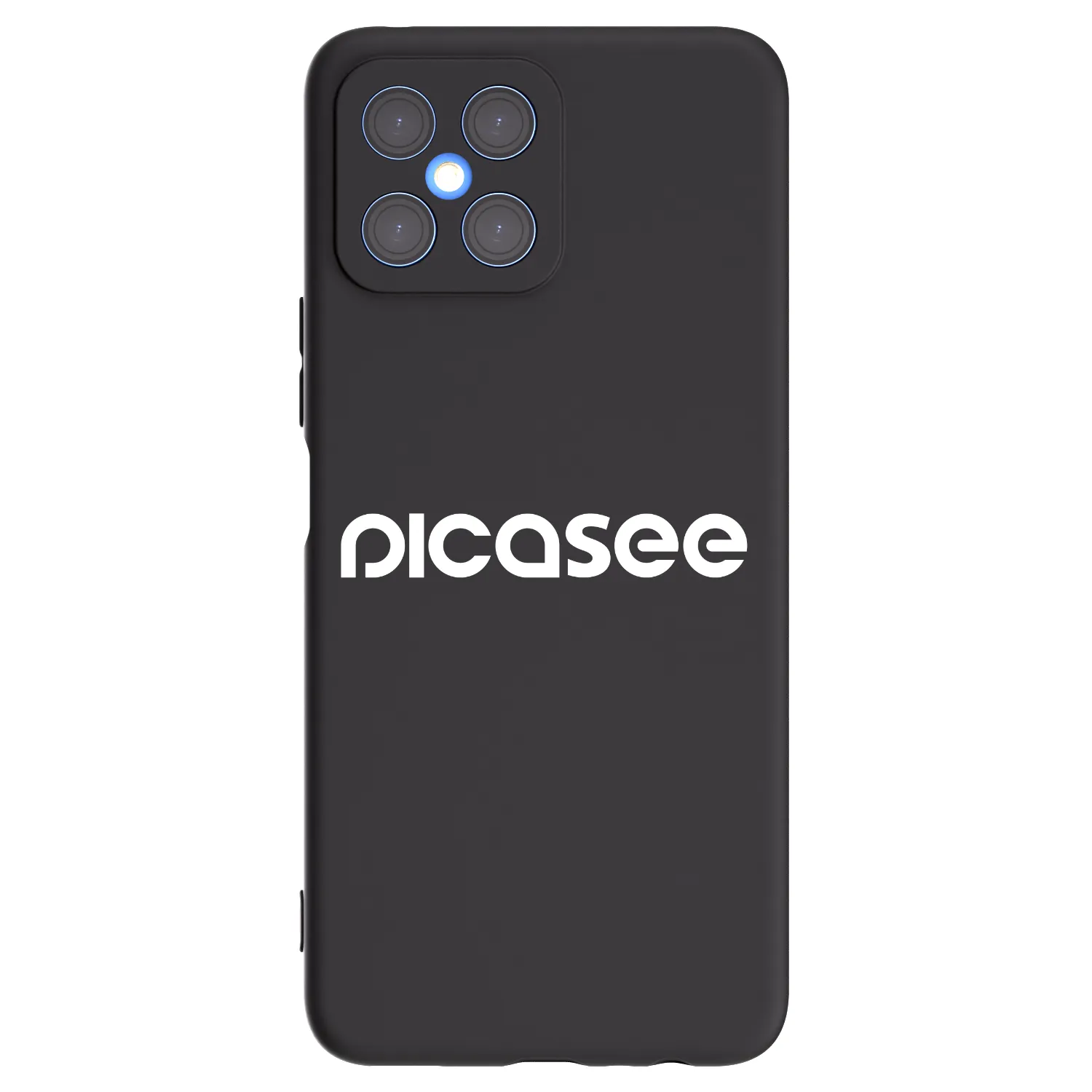 Picasee crna silikonska maskica za Honor X8 4G - Picasee - new logo - white