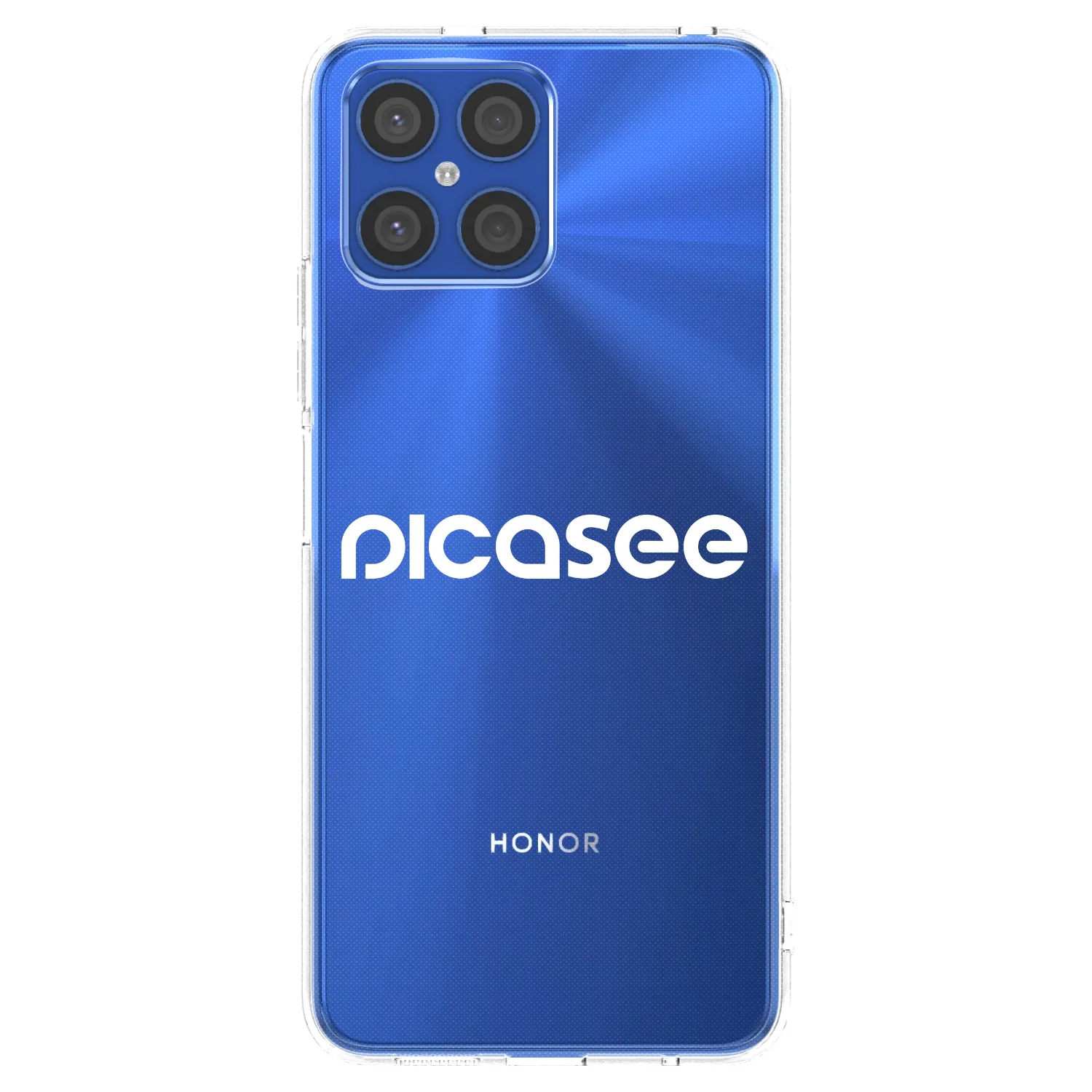 Picasee silikonska prozirna maskica za Honor X8 4G - Picasee - new logo - white