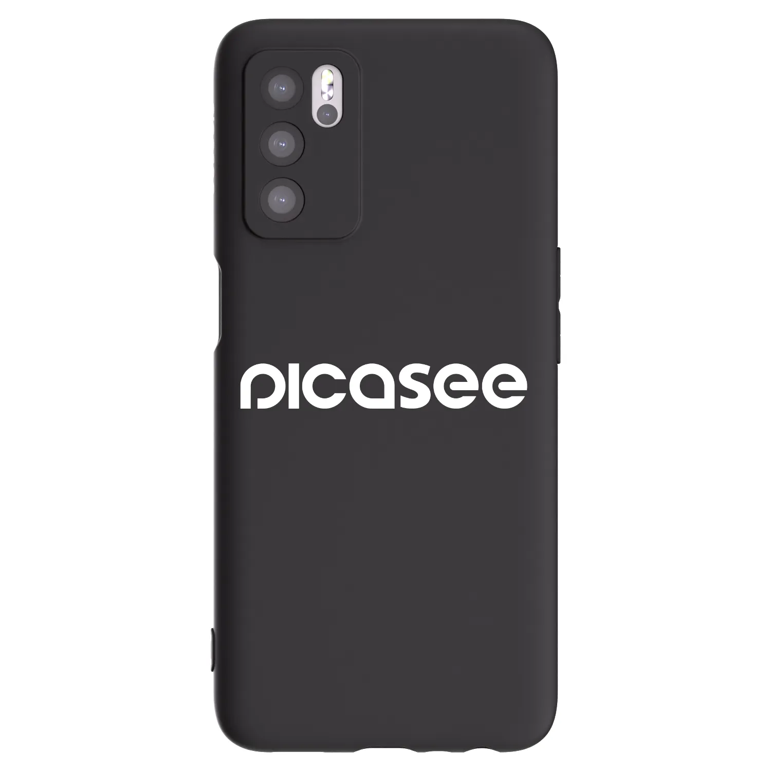 Picasee crna silikonska maskica za OPPO A16s - Picasee - new logo - white