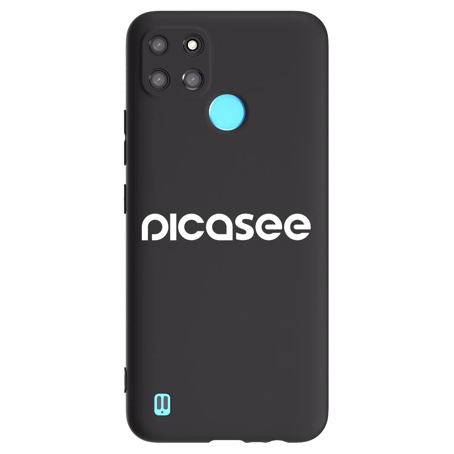 Picasee crna silikonska maskica za Realme C21Y - Picasee - new logo - white
