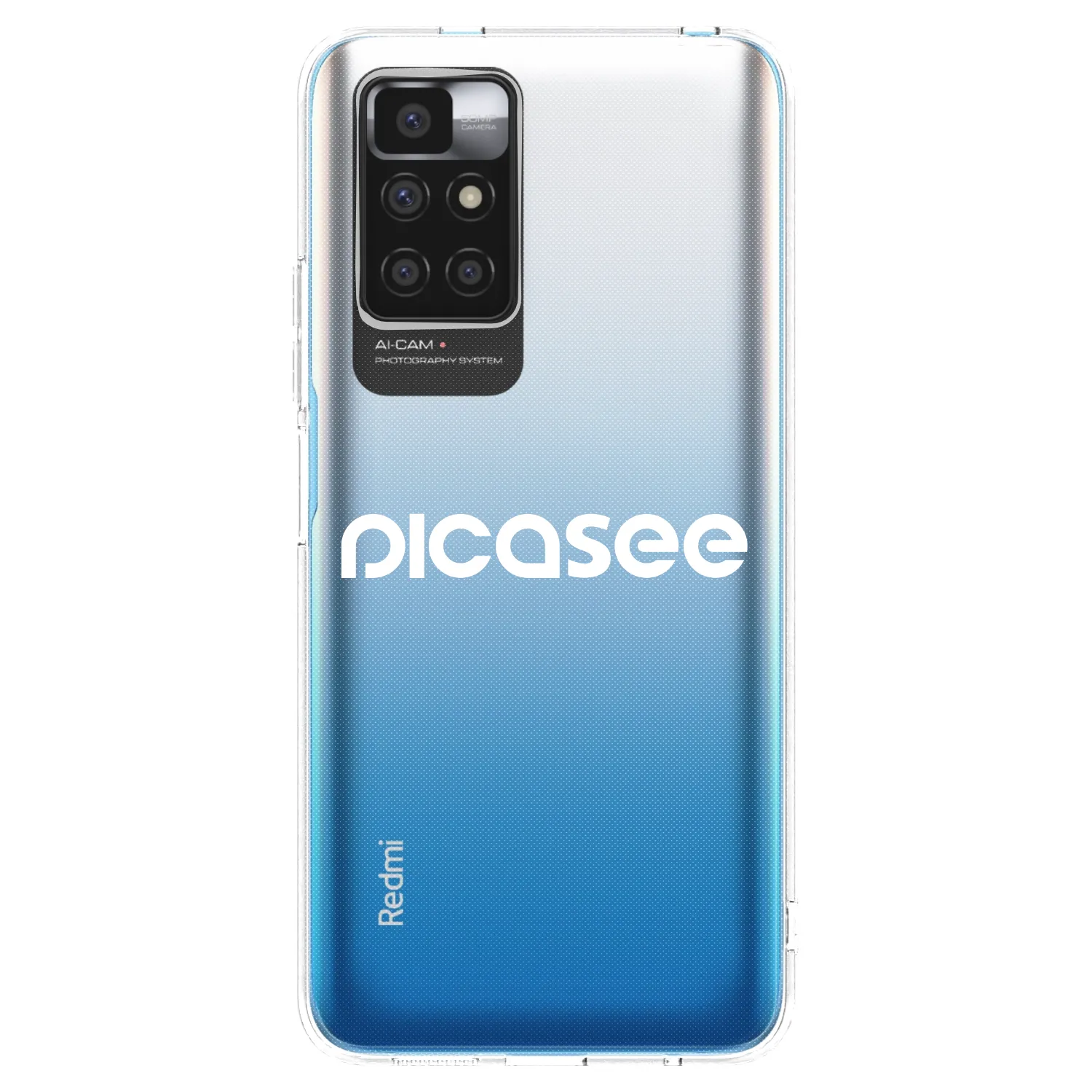Picasee silikonska prozirna maskica za Xiaomi Redmi 10 (2022) - Picasee - new logo - white
