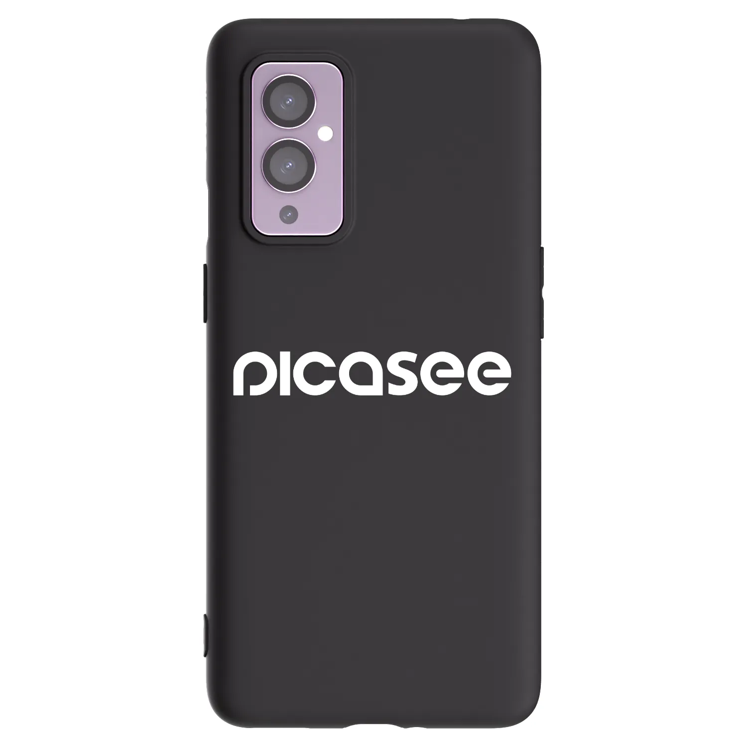 Picasee crna silikonska maskica za OnePlus 9 - Picasee - new logo - white