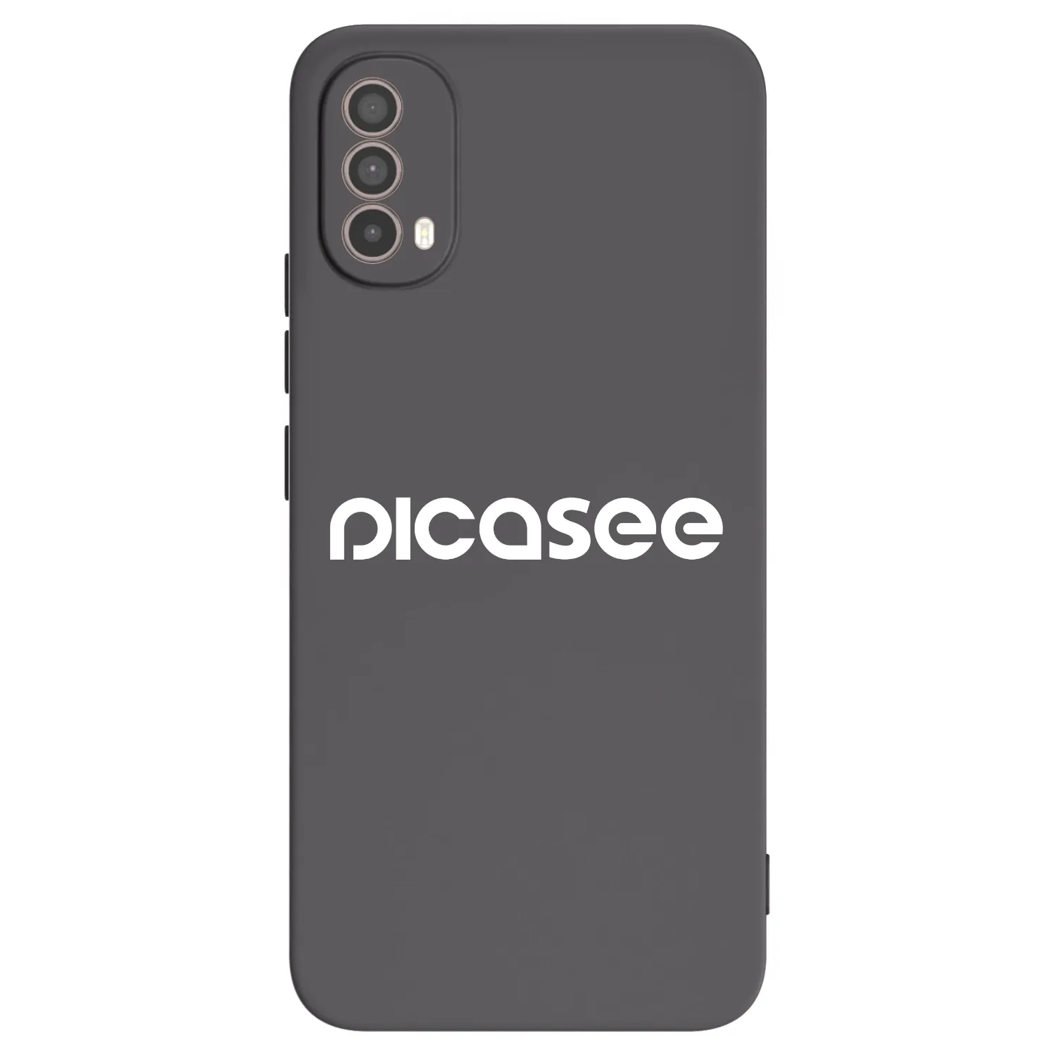 Picasee crna silikonska maskica za Motorola Moto E40 - Picasee - new logo - white