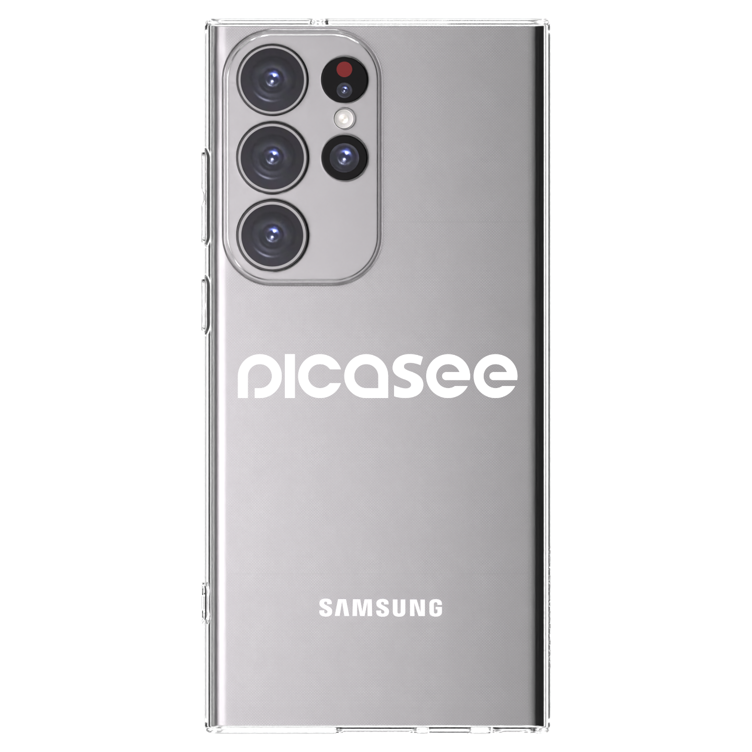 Picasee silikonska prozirna maskica za Samsung Galaxy S23 Ultra 5G - Picasee - new logo - white