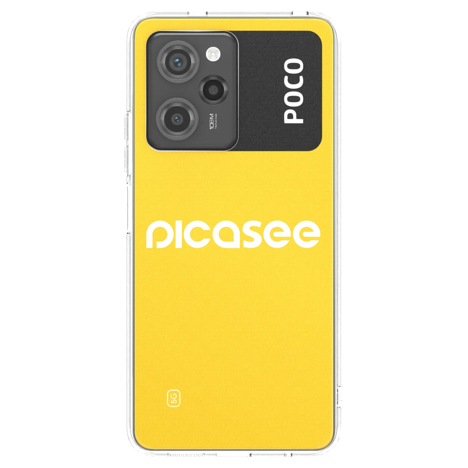 Picasee crna silikonska maskica za Xiaomi Poco X5 Pro - Picasee - new logo - white