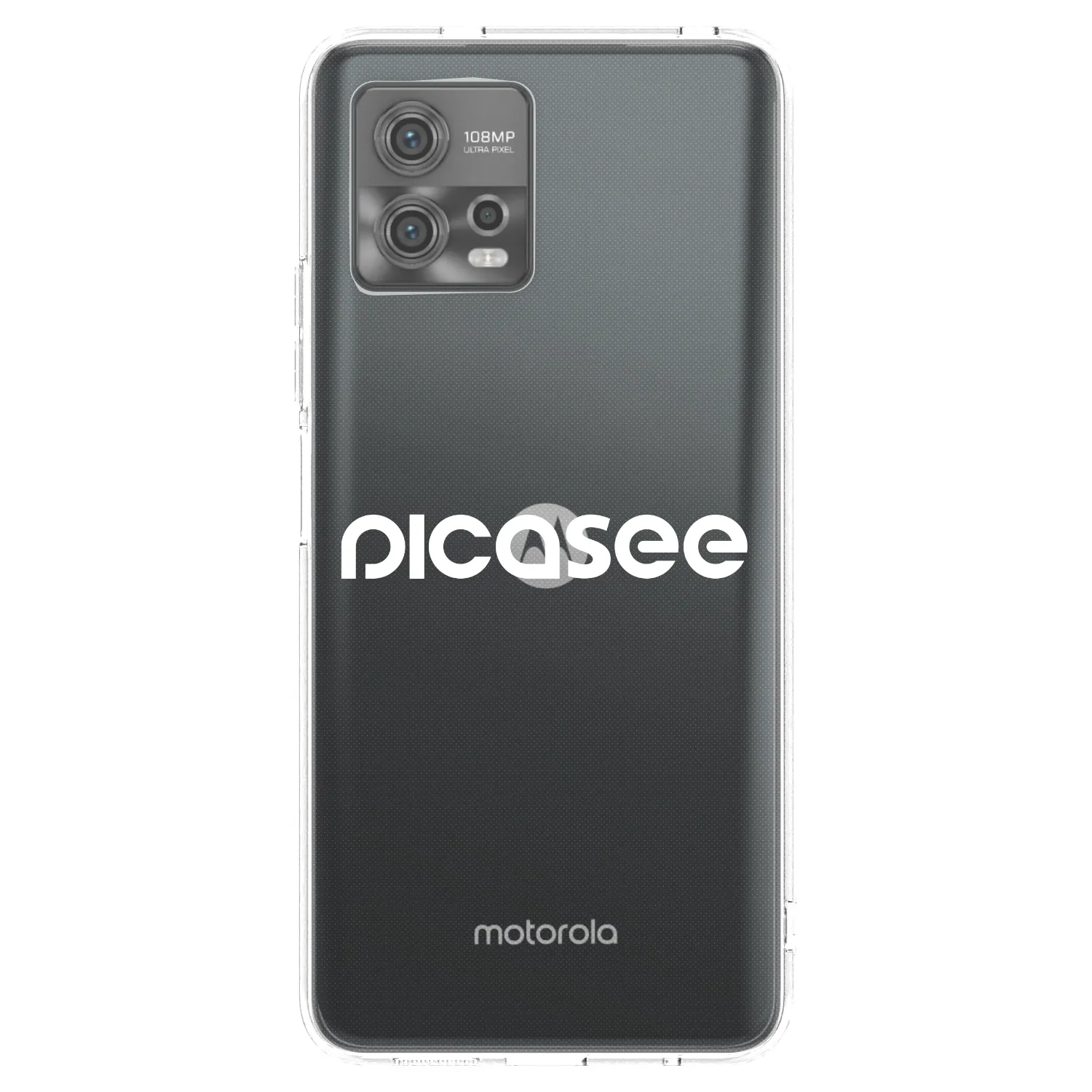 Picasee silikonska prozirna maskica za Motorola Moto G72 - Picasee - new logo - white