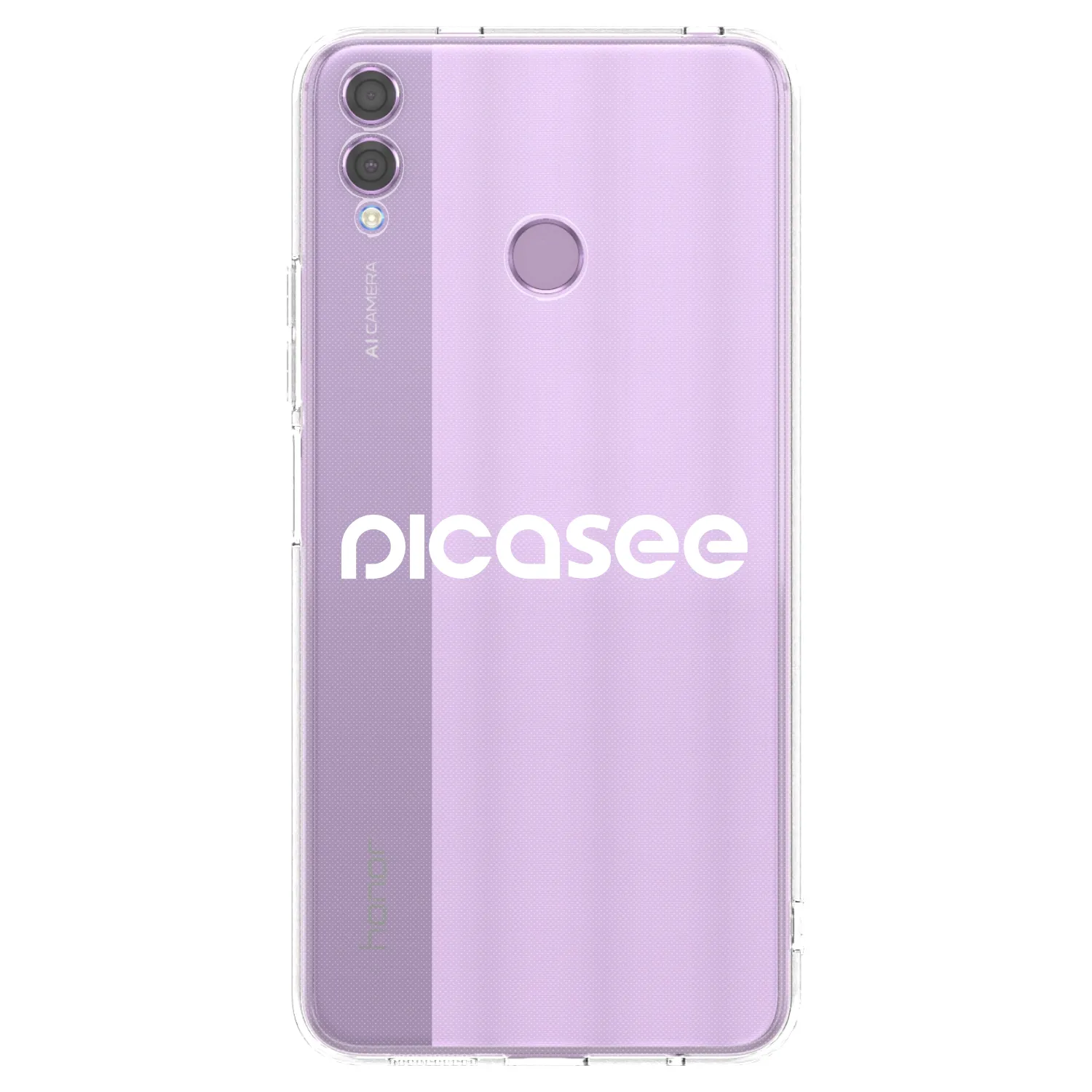 Picasee silikonska prozirna maskica za Honor 8X - Picasee - new logo - white