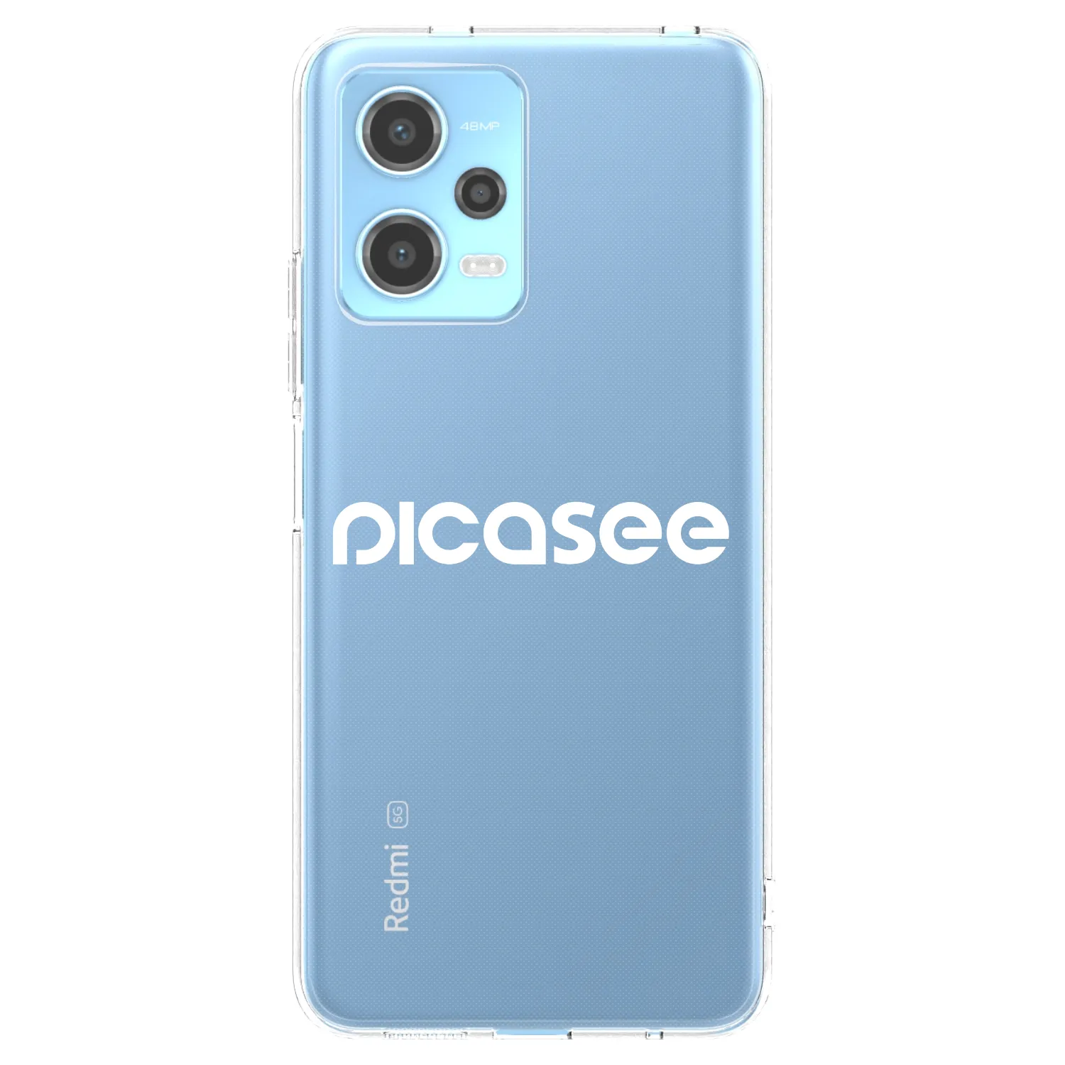 Picasee silikonska prozirna maskica za Xiaomi Redmi Note 12 5G - Picasee - new logo - white