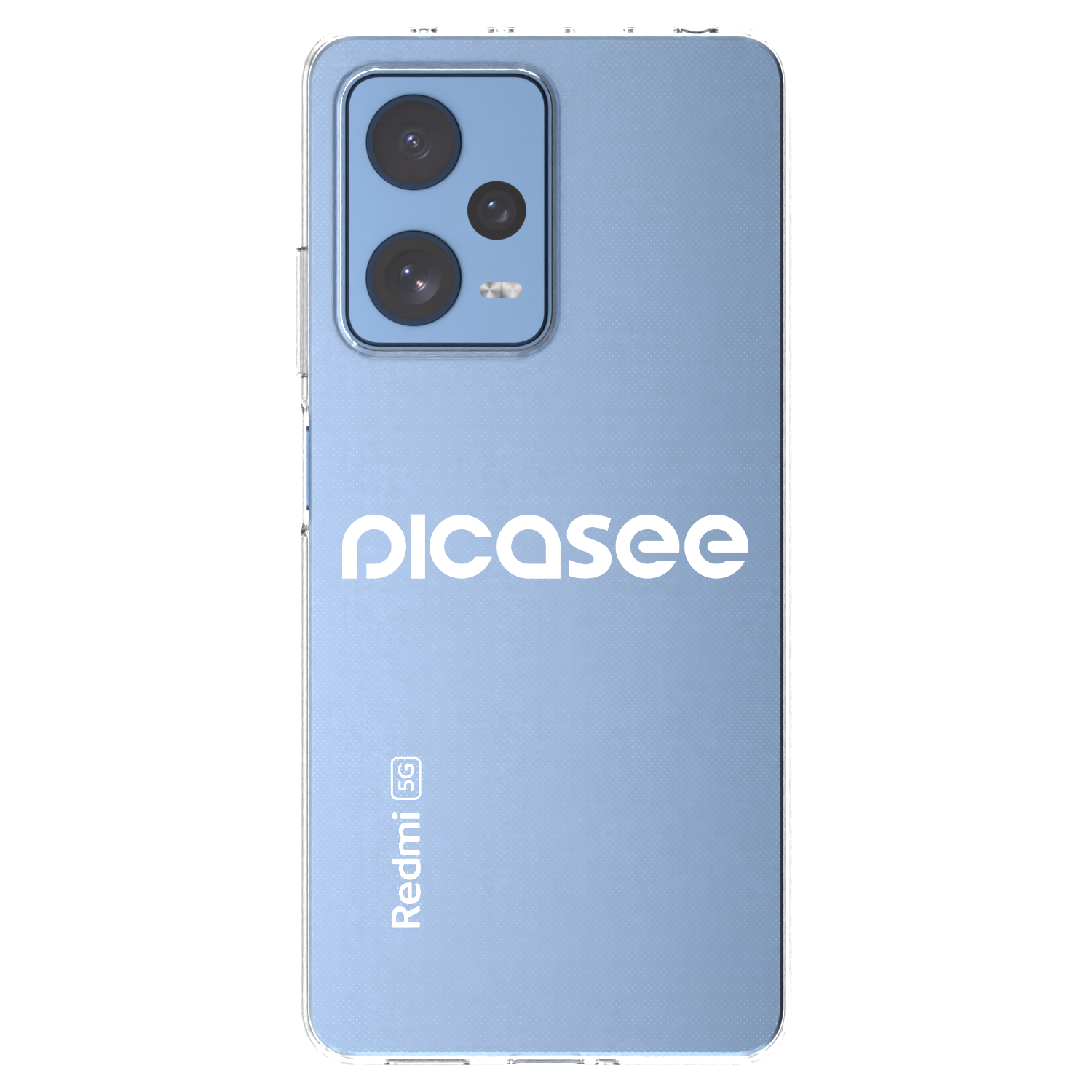 Picasee silikonska prozirna maskica za Xiaomi Redmi Note 12 Pro 5G - Picasee - new logo - white