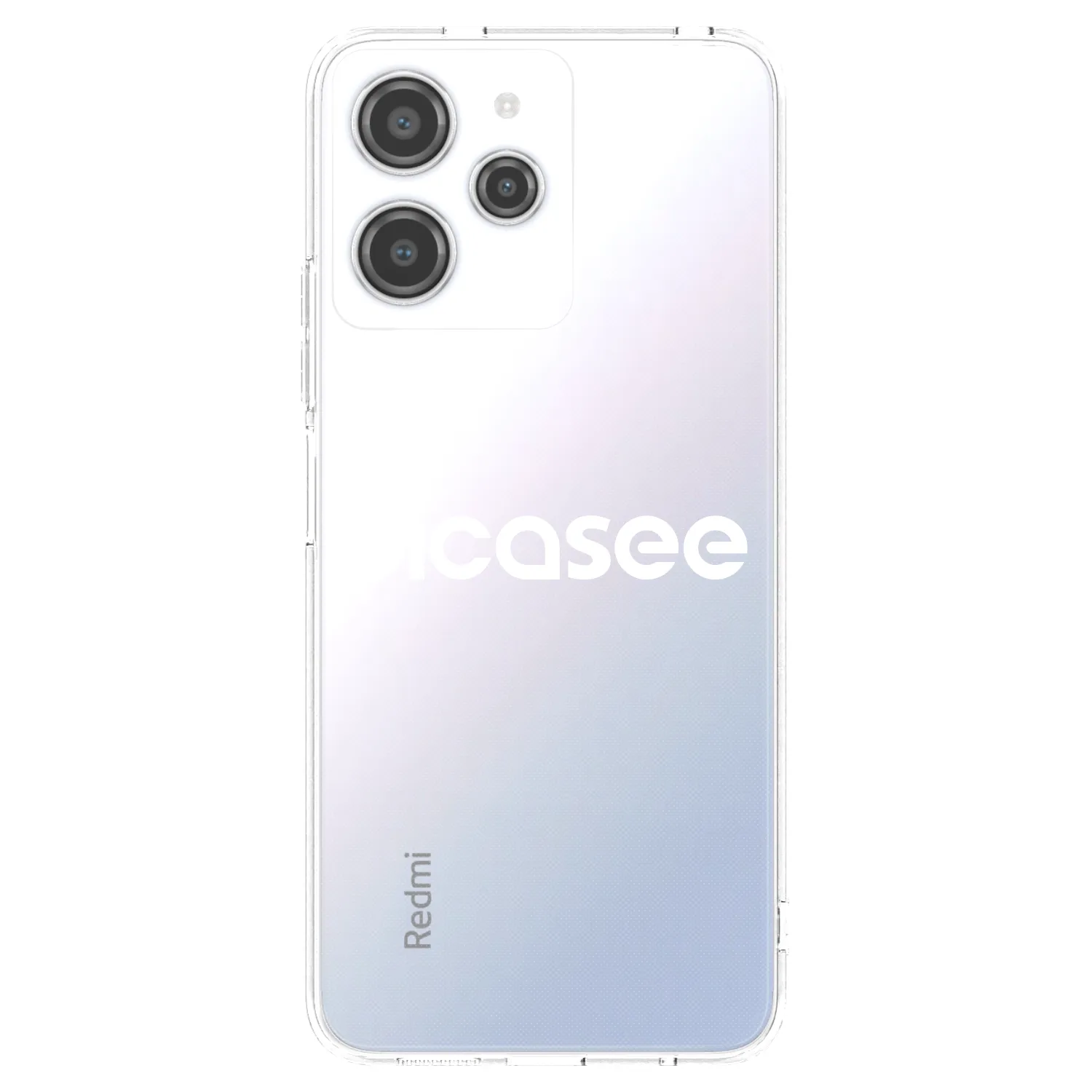 Picasee silikonska prozirna maskica za Xiaomi Redmi 12 4G - Picasee - new logo - white