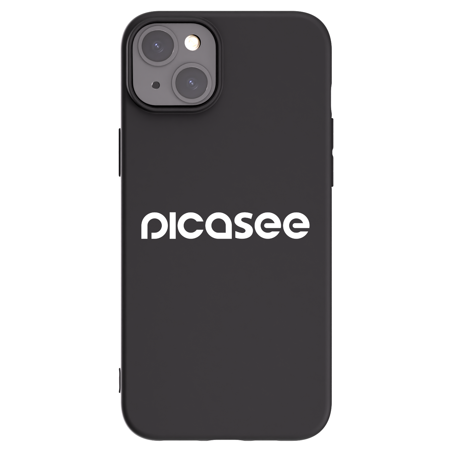 Picasee crna silikonska maskica za Apple iPhone 15 Plus - Picasee - new logo - white