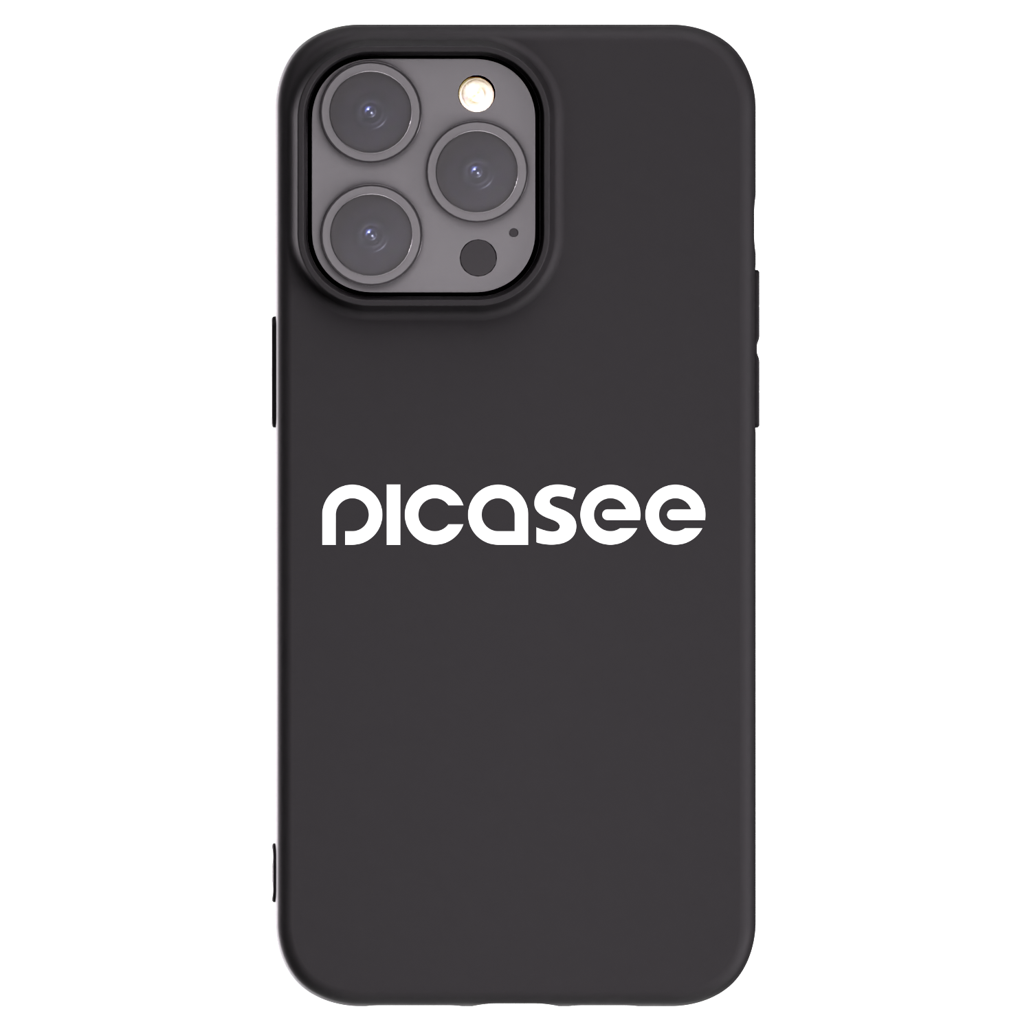 Picasee crna silikonska maskica za Apple iPhone 15 Pro Max - Picasee - new logo - white