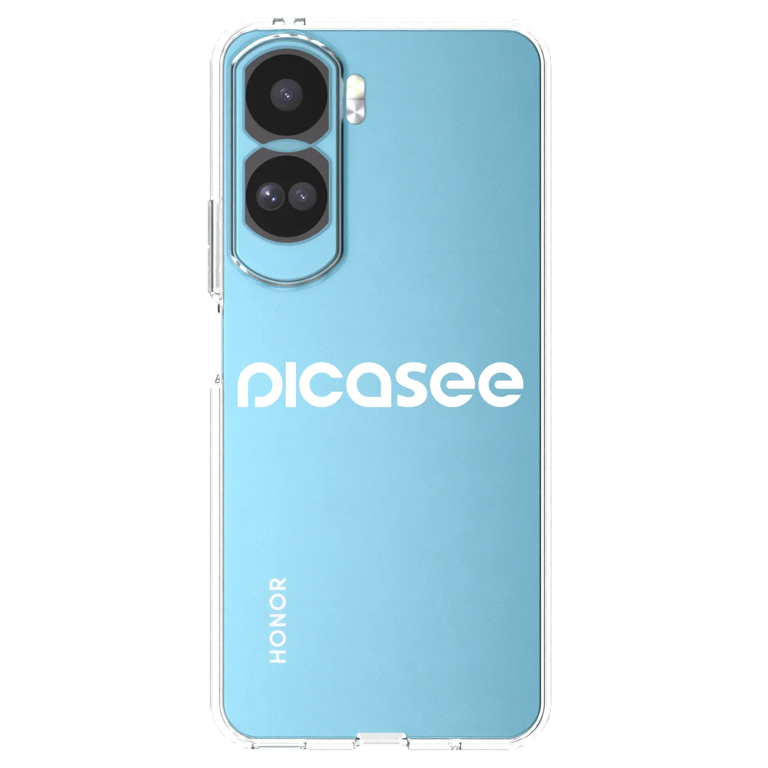Picasee silikonska prozirna maskica za Honor 90 Lite 5G - Picasee - new logo - white