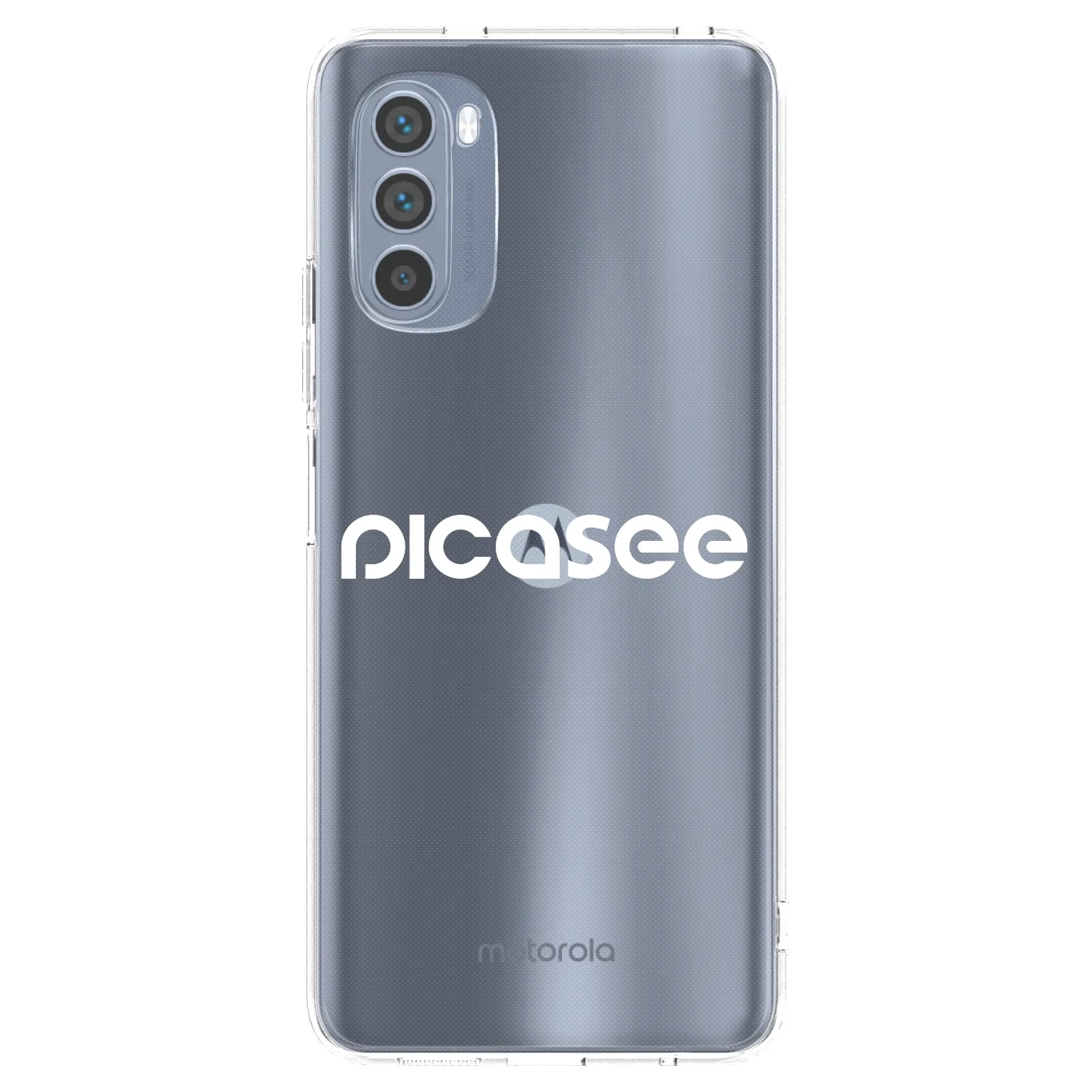 Picasee silikonska prozirna maskica za Motorola Moto G62 - Picasee - new logo - white