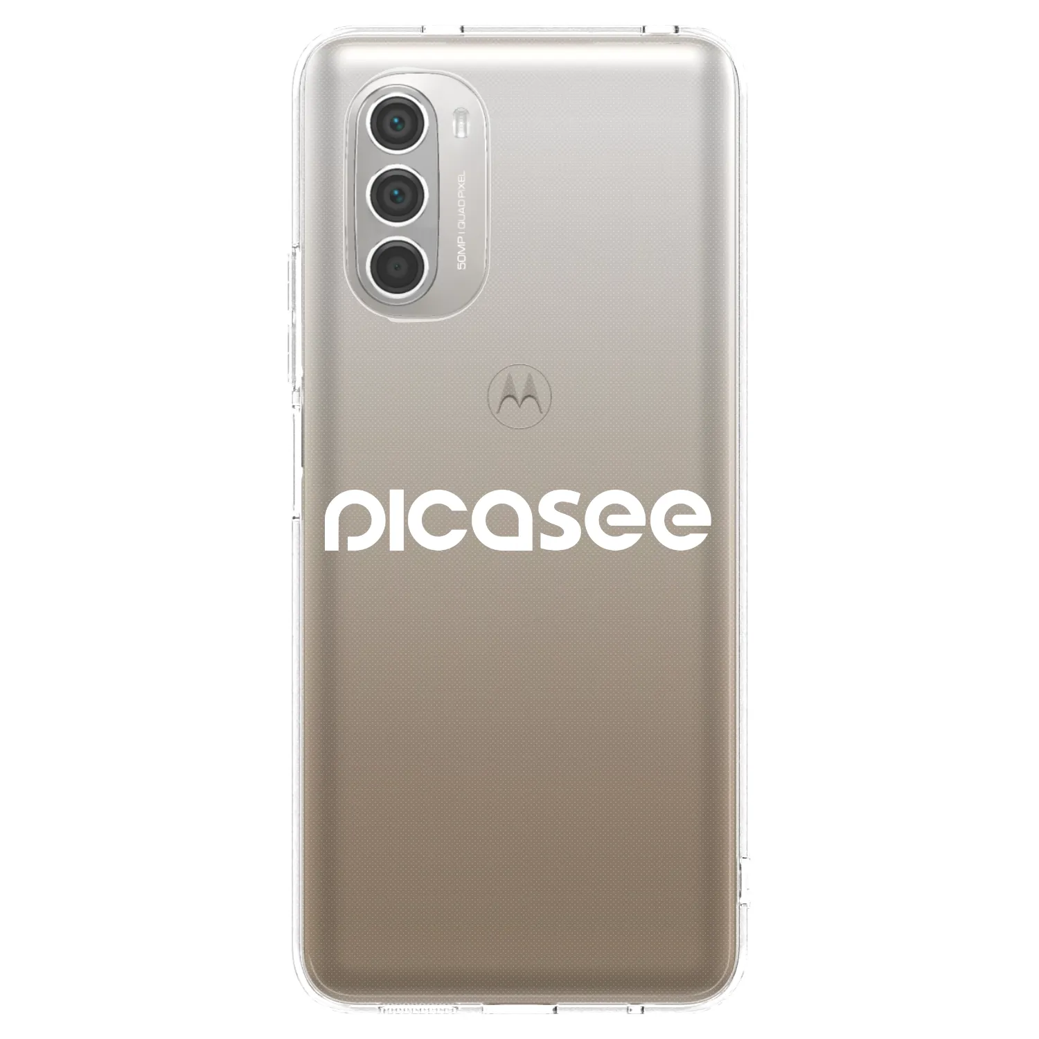 Picasee silikonska prozirna maskica za Motorola Moto G51 - Picasee - new logo - white