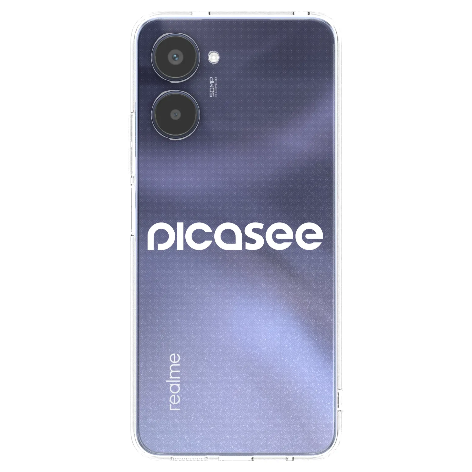 Picasee silikonska prozirna maskica za Realme 10 4G - Picasee - new logo - white