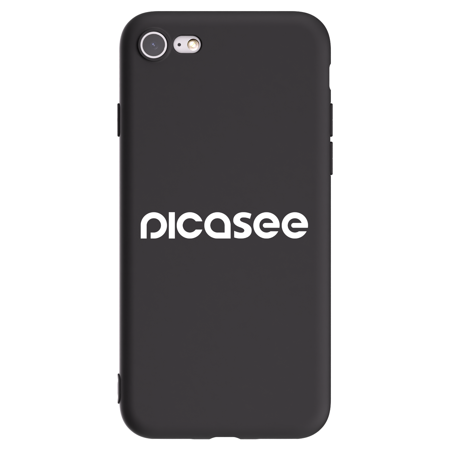 Picasee crna silikonska maskica za Apple iPhone 7 - Picasee - new logo - white
