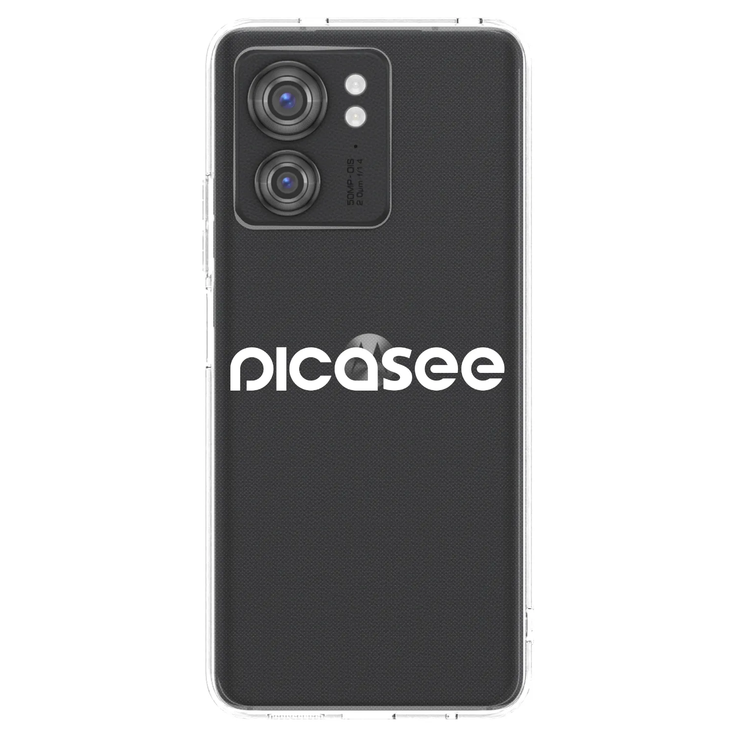 Picasee silikonska prozirna maskica za Motorola Edge 40 - Picasee - new logo - white