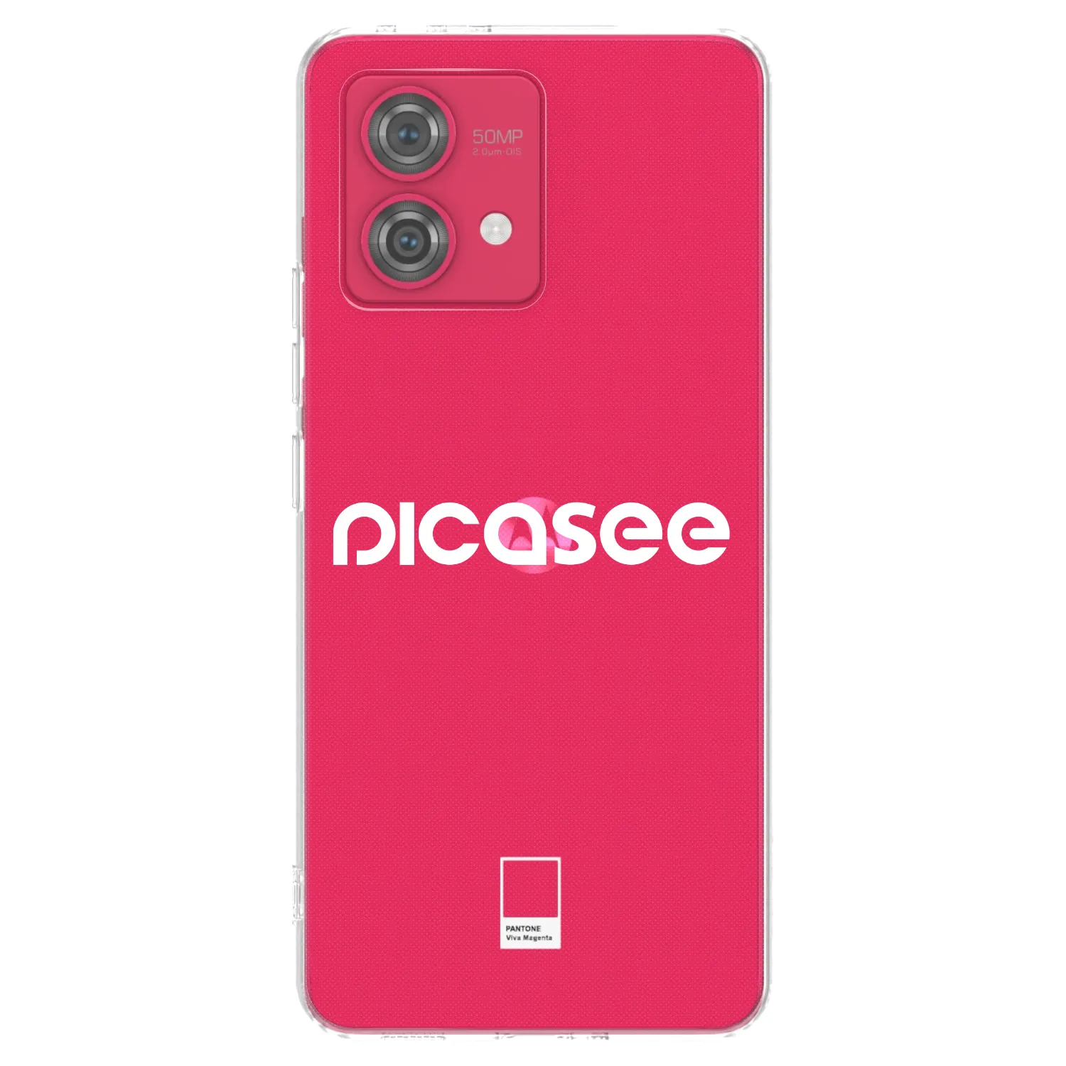 Picasee silikonska prozirna maskica za Motorola Moto G84 5G - Picasee - new logo - white