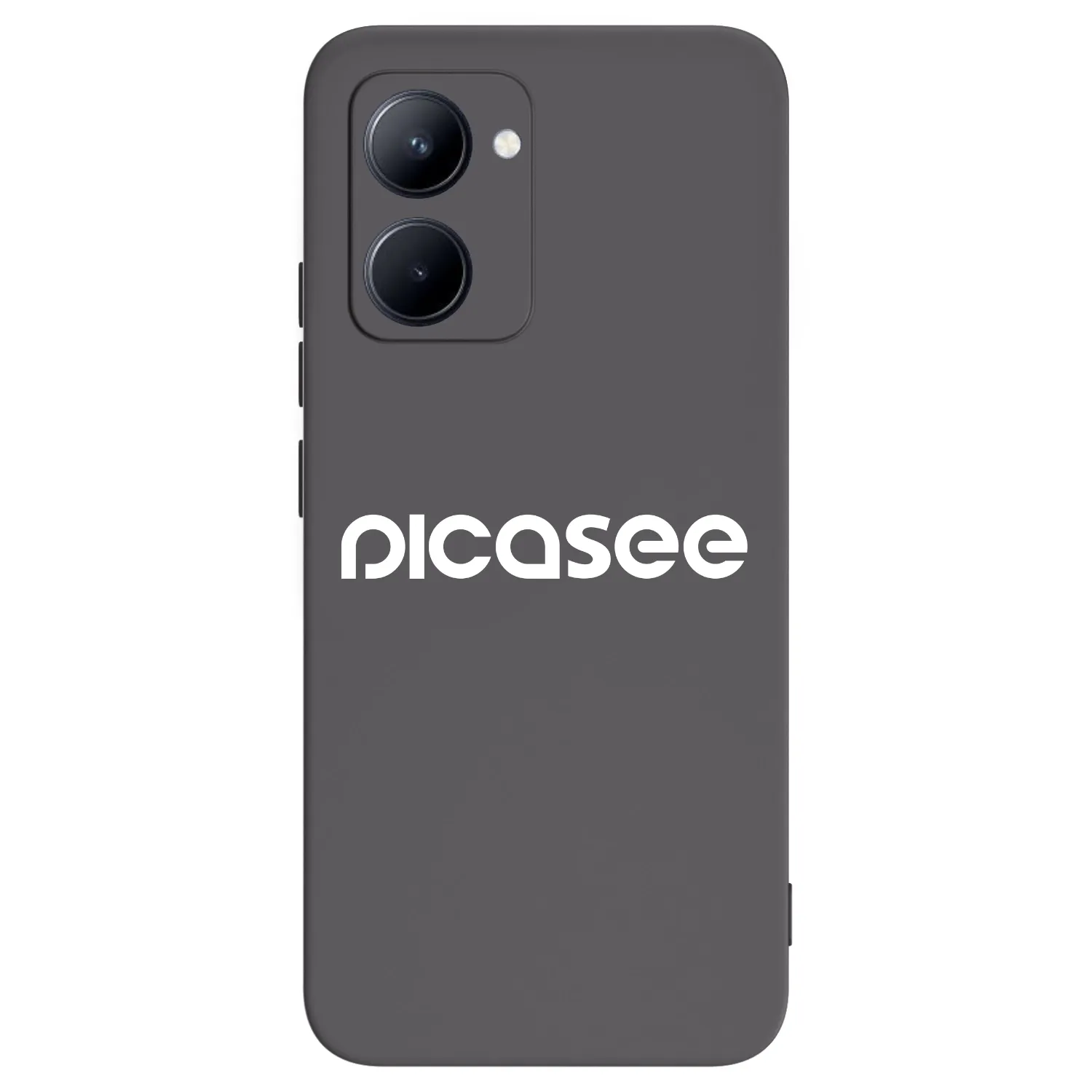 Picasee crna silikonska maskica za Realme C33 (2023) - Picasee - new logo - white