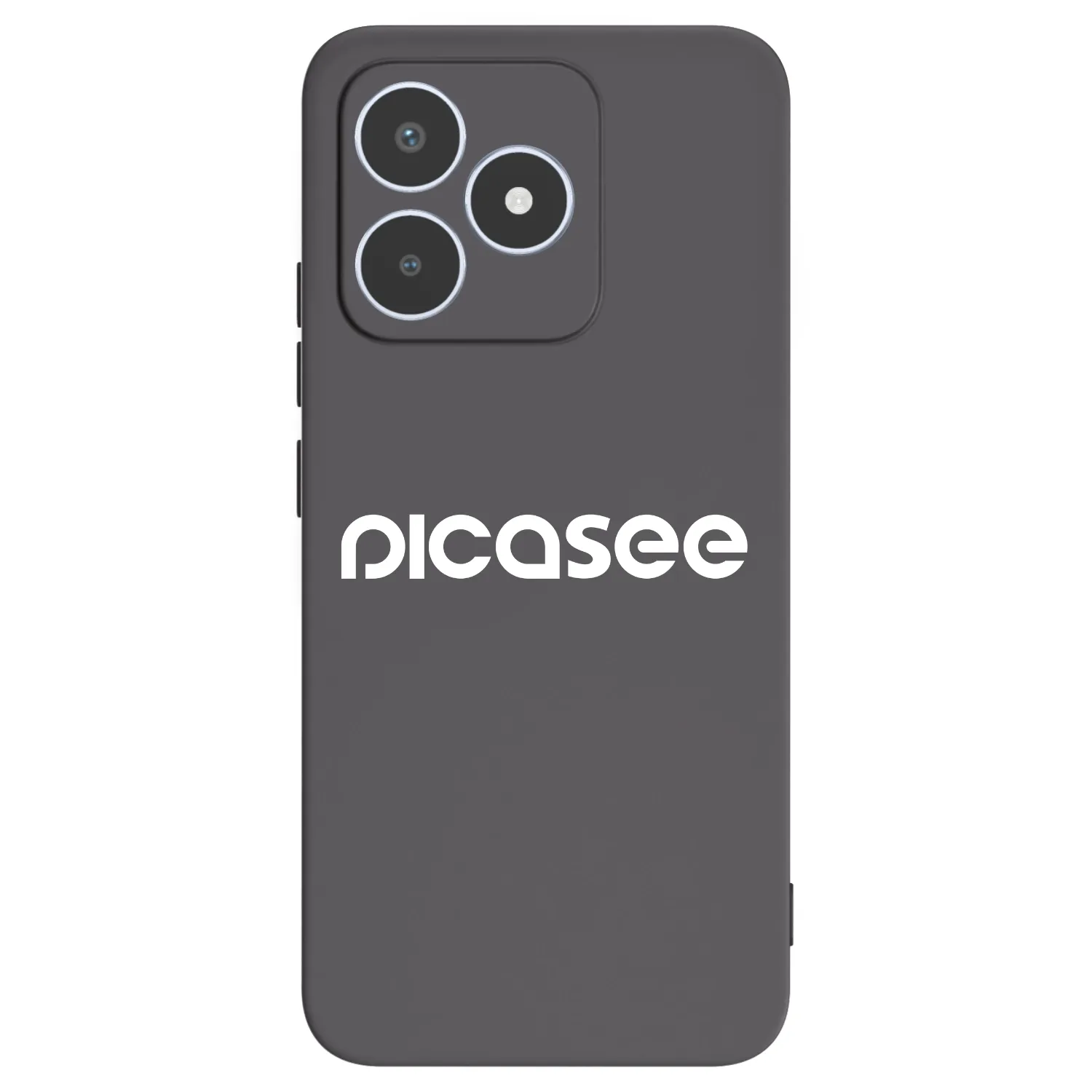 Picasee crna silikonska maskica za Realme C53 - Picasee - new logo - white