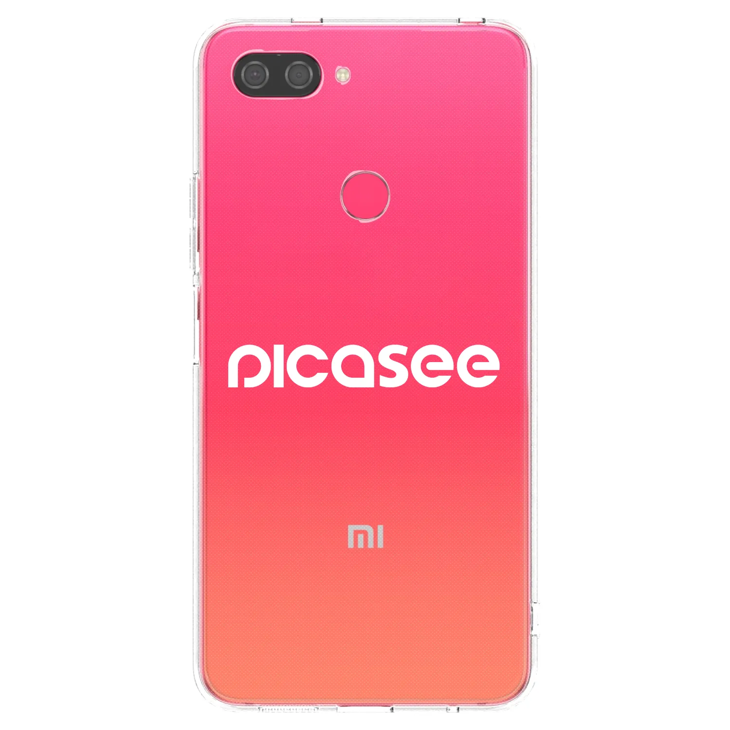 Picasee silikonska prozirna maskica za Xiaomi Mi 8 Lite - Picasee - new logo - white