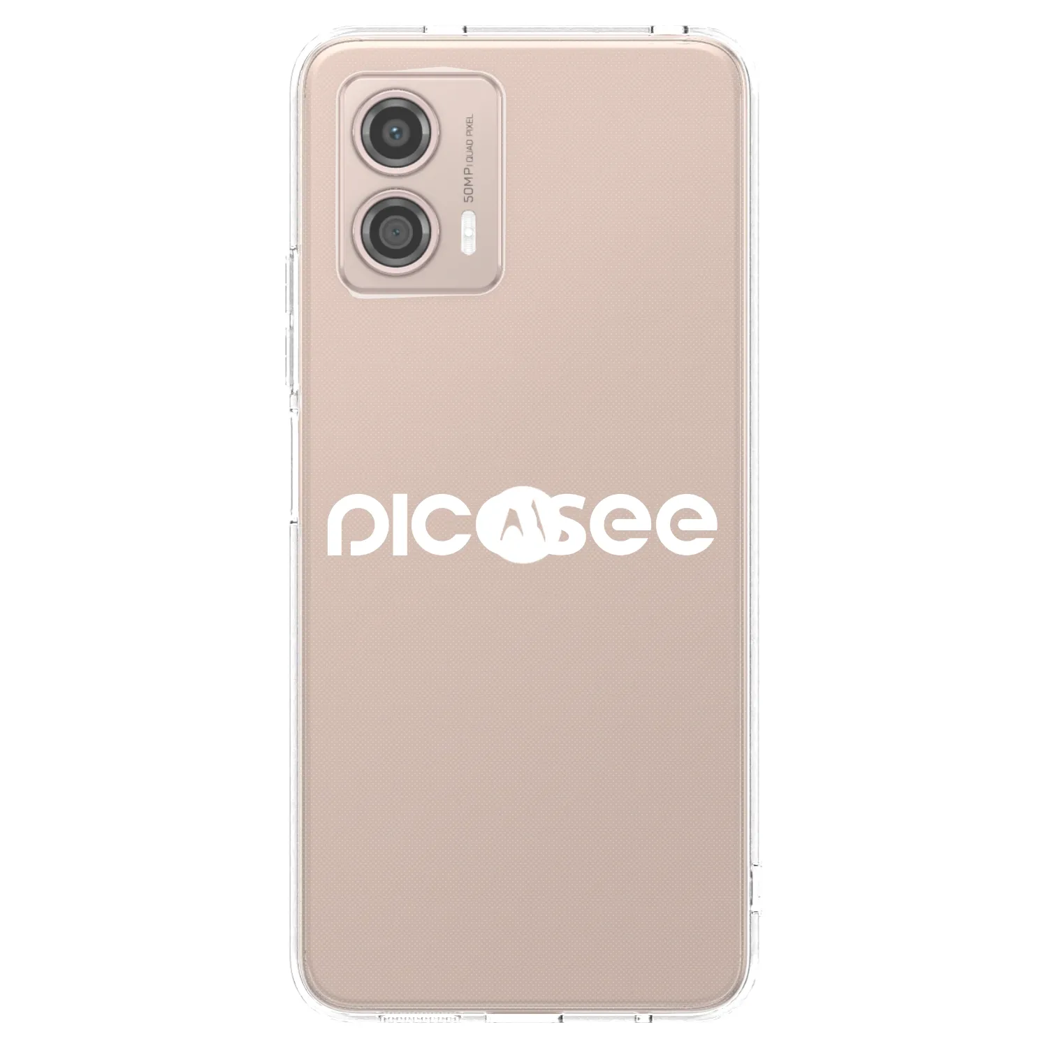 Picasee silikonska prozirna maskica za Motorola Moto G53 5G - Picasee - new logo - white