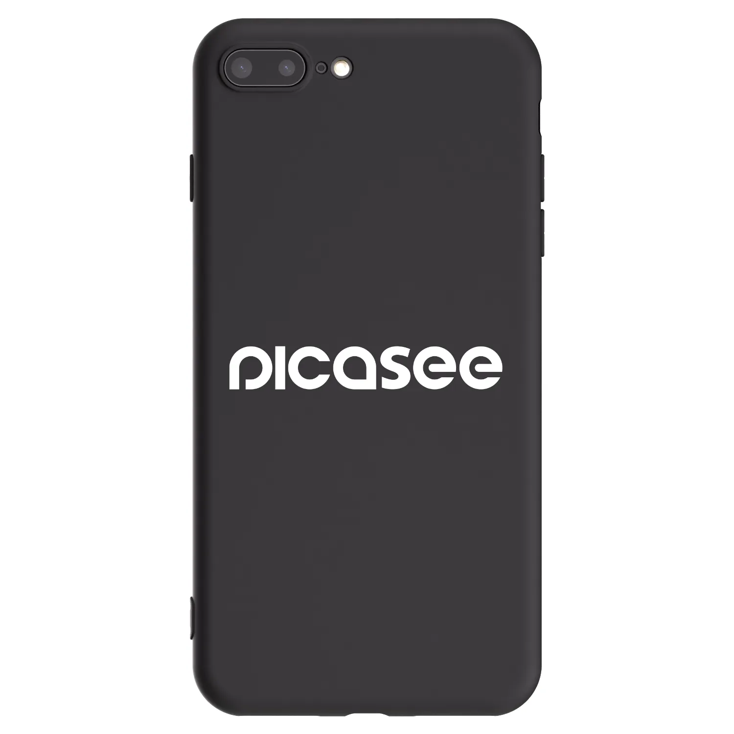 Picasee crna silikonska maskica za Apple iPhone 7 Plus - Picasee - new logo - white