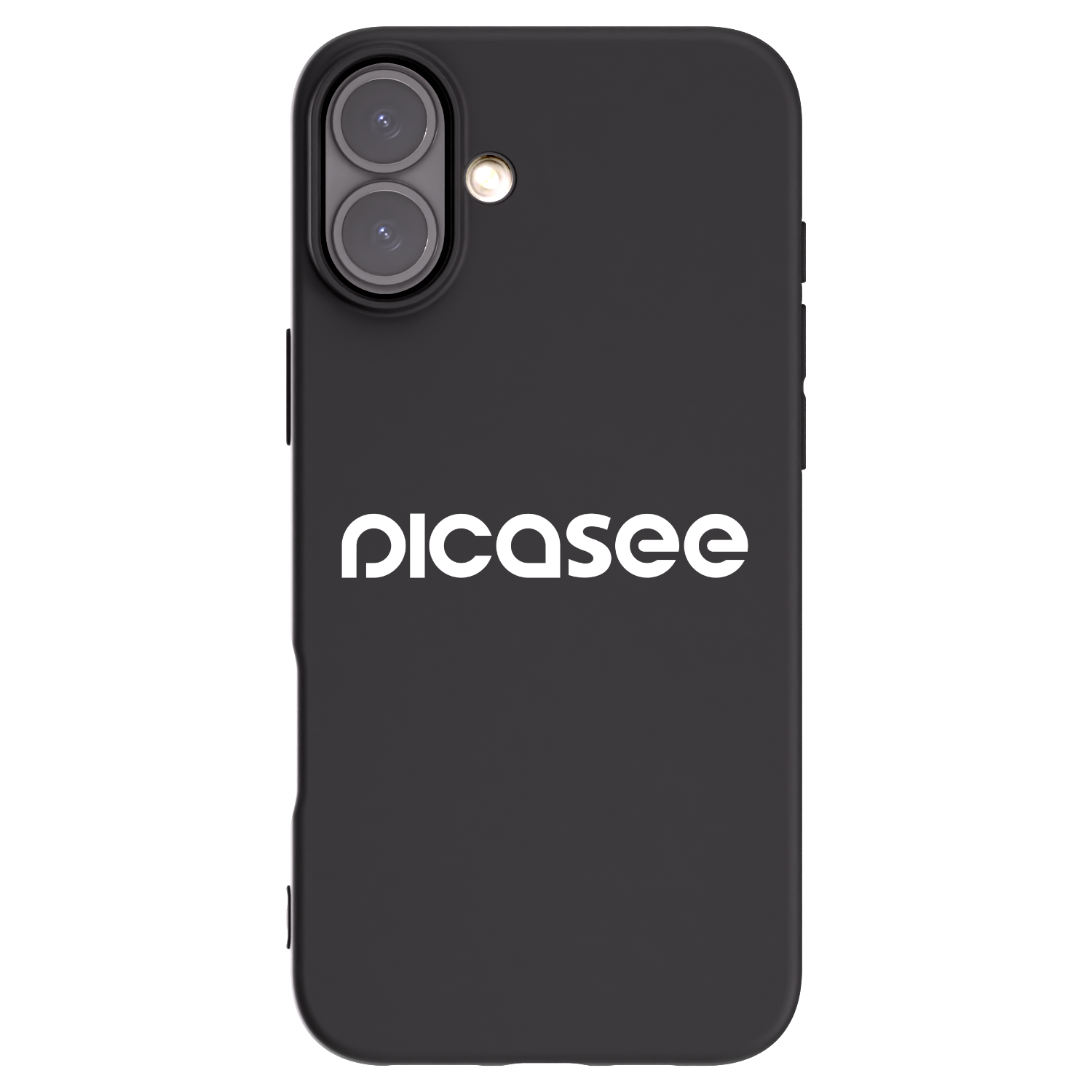 Picasee crna silikonska maskica za Apple iPhone 16 Plus - Picasee - new logo - white