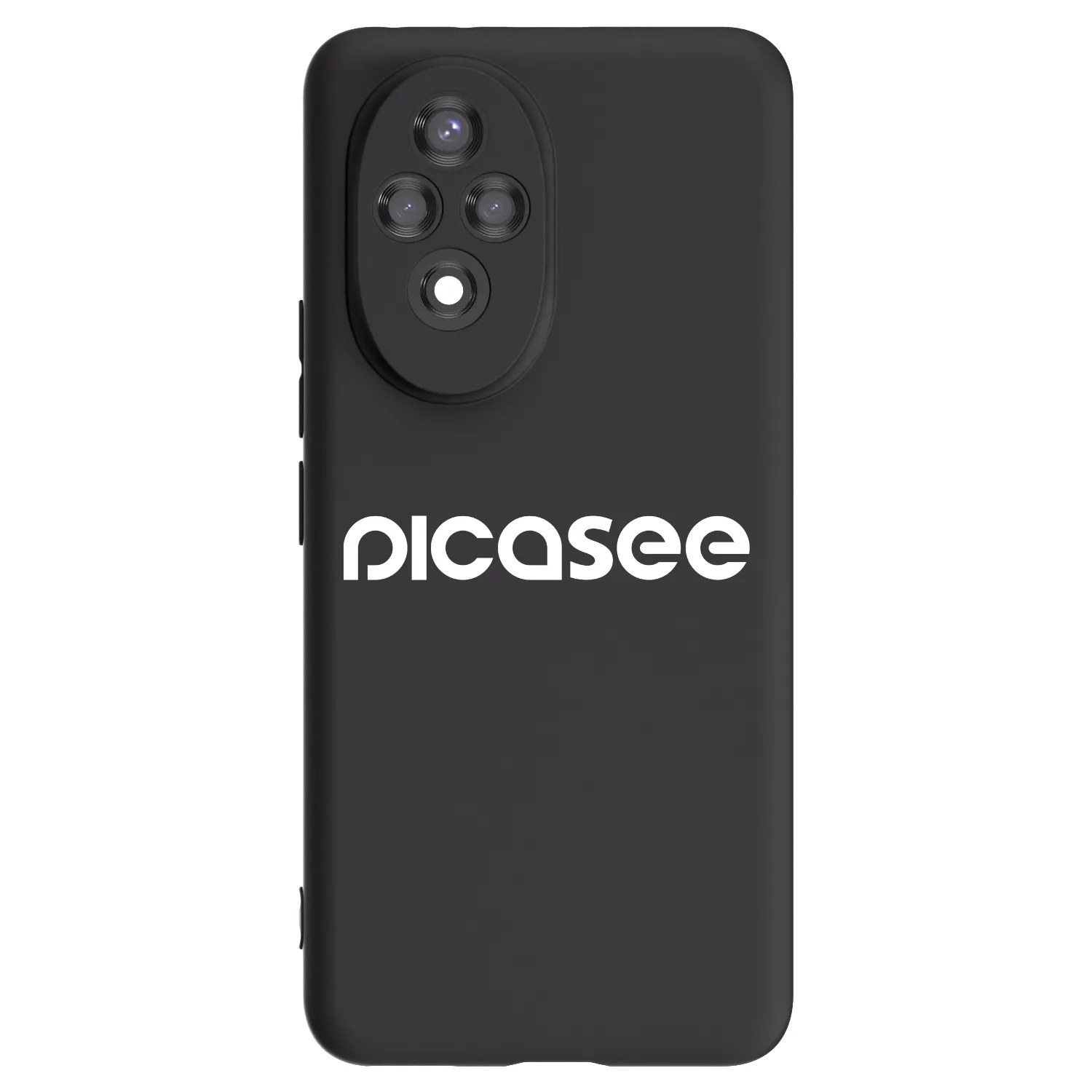 Picasee crna silikonska maskica za Honor 200 Pro 5G - Picasee - new logo - white