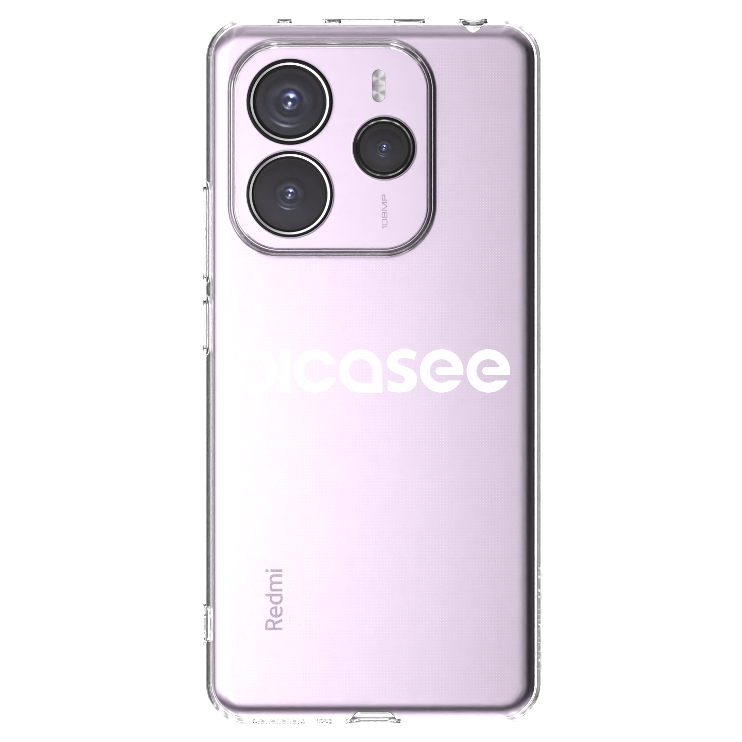 Picasee silikonska prozirna maskica za Xiaomi Redmi Note 14 5G - Picasee - new logo - white