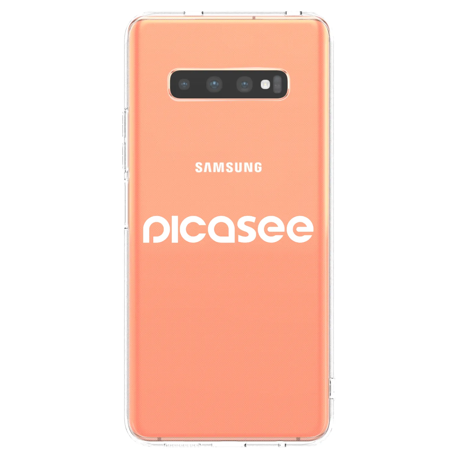 Picasee silikonska prozirna maskica za Samsung Galaxy S10 Plus G975 - Picasee - new logo - white