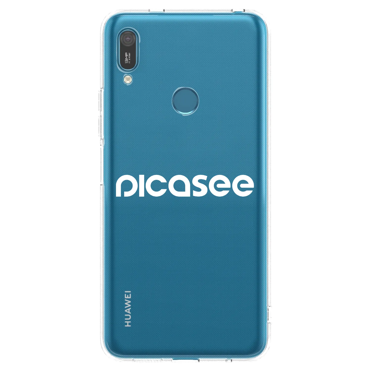 Picasee silikonska prozirna maskica za Huawei Y7 2019 - Picasee - new logo - white