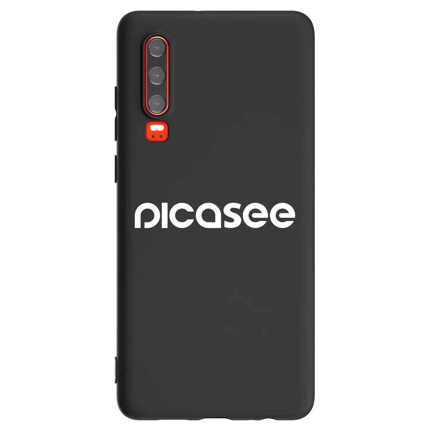 Picasee crna silikonska maskica za Huawei P30 - Picasee - new logo - white