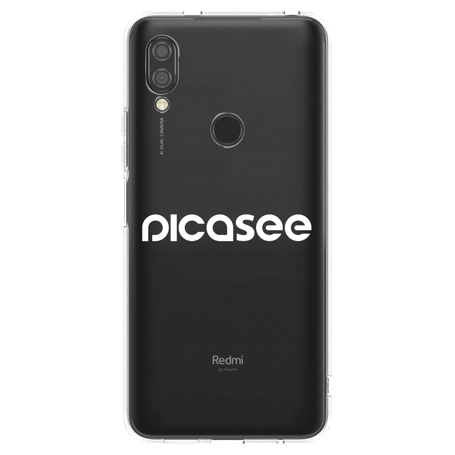 Picasee silikonska prozirna maskica za Xiaomi Redmi 7 - Picasee - new logo - white