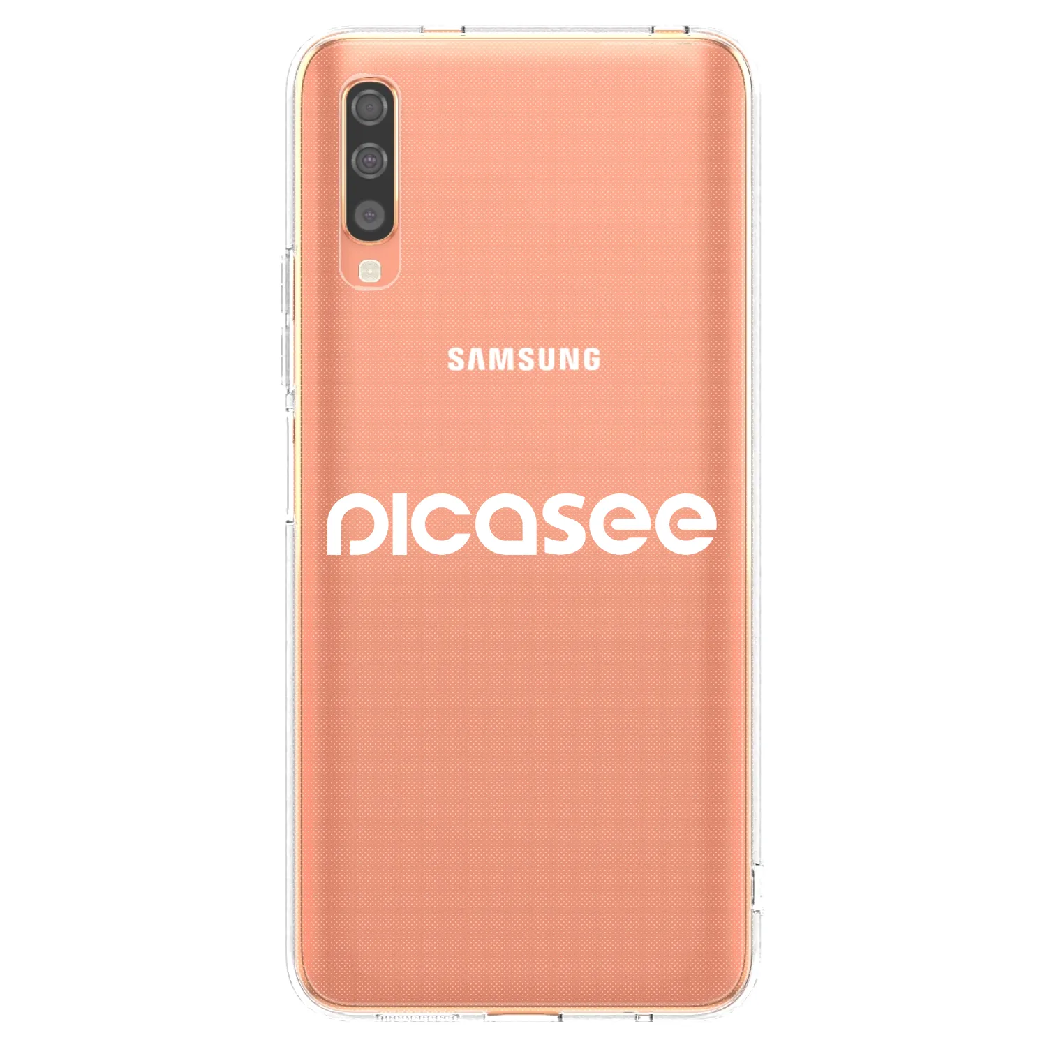 Picasee silikonska prozirna maskica za Samsung Galaxy A70 A705F - Picasee - new logo - white