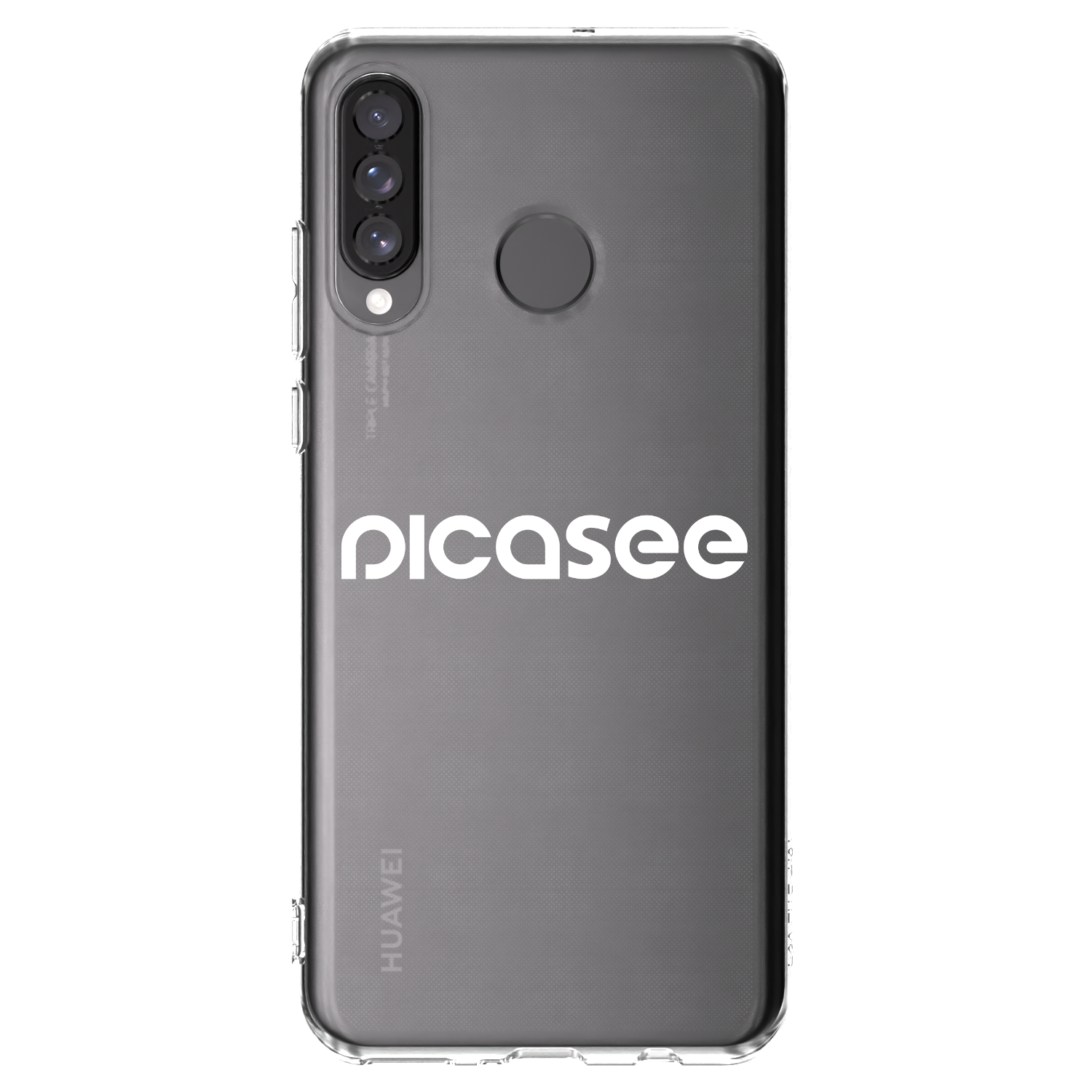 Picasee silikonska prozirna maskica za Huawei P30 Lite - Picasee - new logo - white