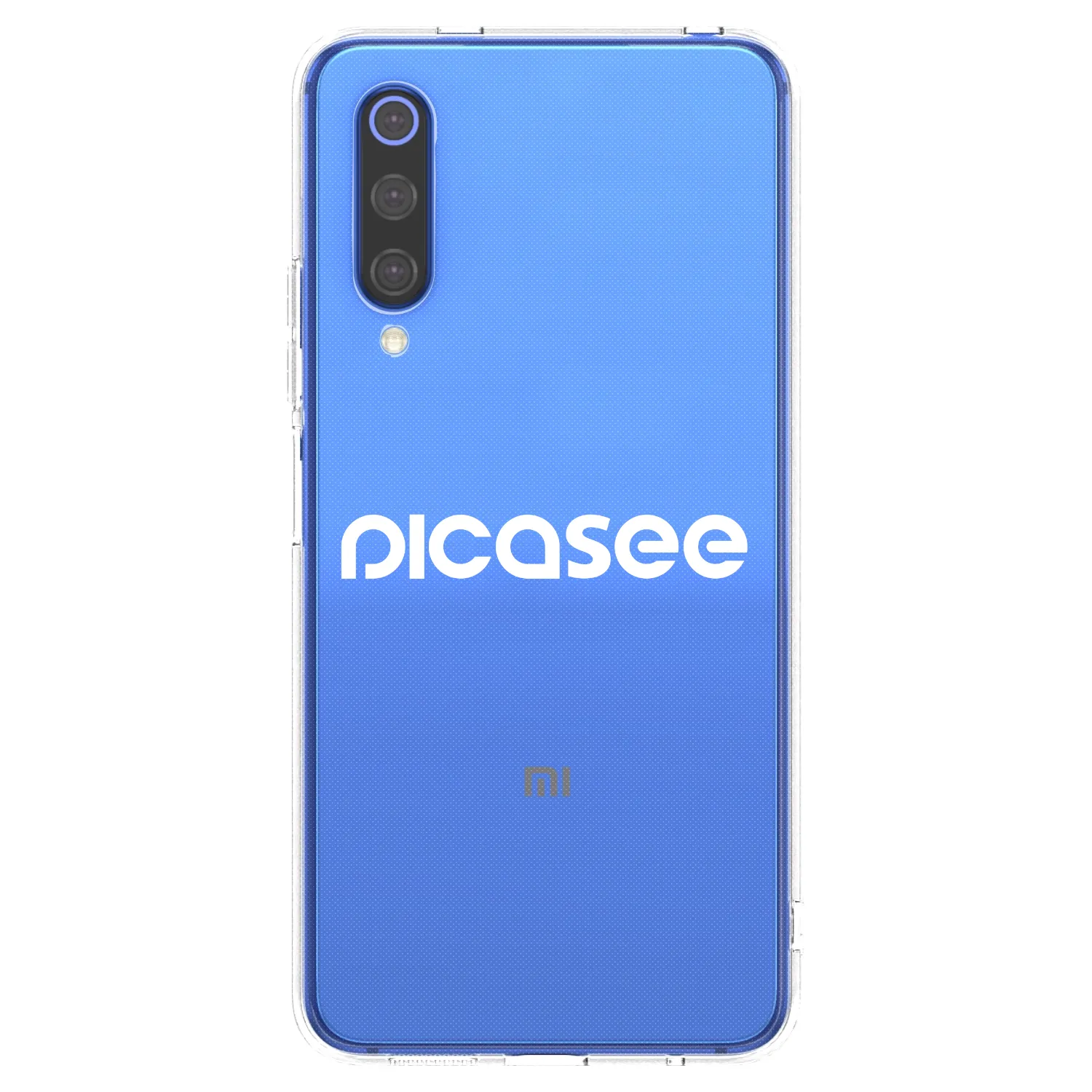 Picasee silikonska prozirna maskica za Xiaomi Mi 9 SE - Picasee - new logo - white