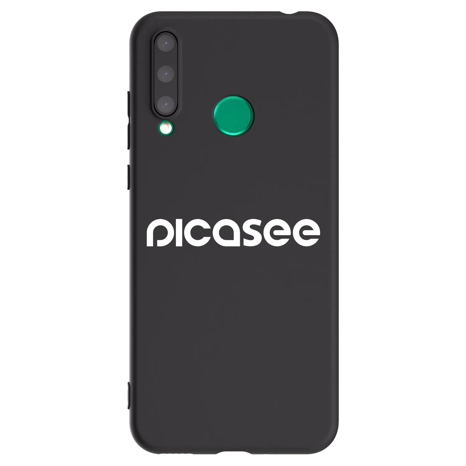 Picasee crna silikonska maskica za Honor 20 Lite - Picasee - new logo - white