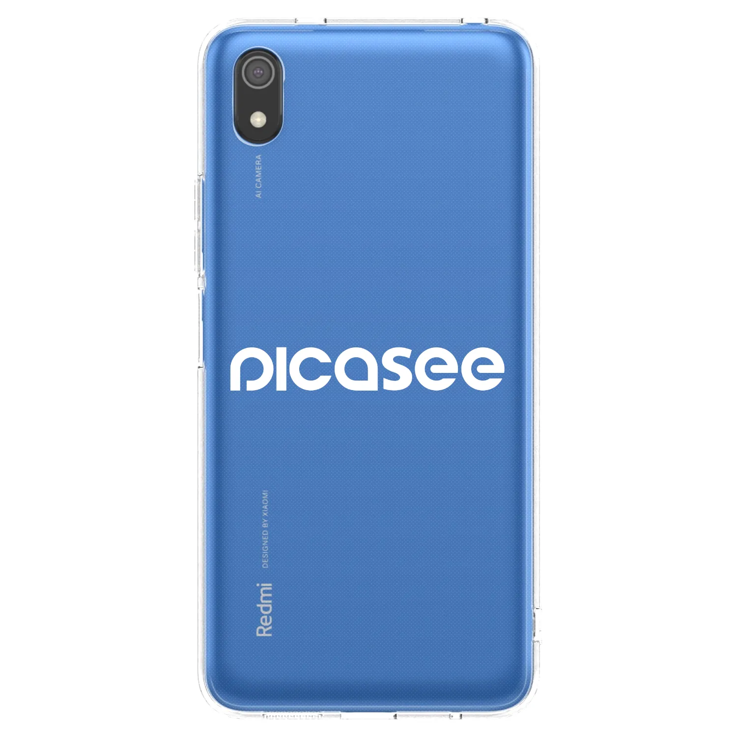 Picasee silikonska prozirna maskica za Xiaomi Redmi 7A - Picasee - new logo - white