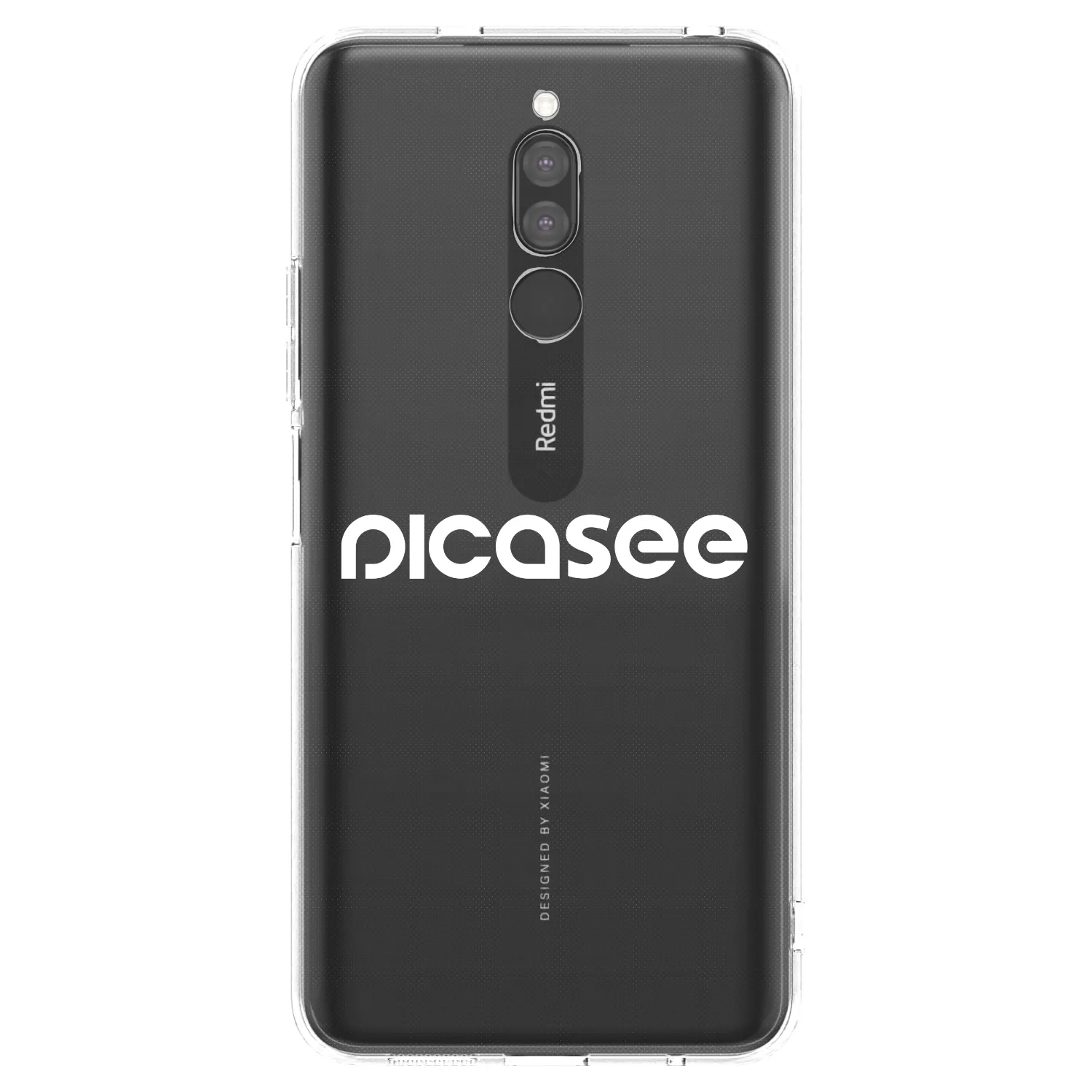 Picasee silikonska prozirna maskica za Xiaomi Redmi 8 - Picasee - new logo - white