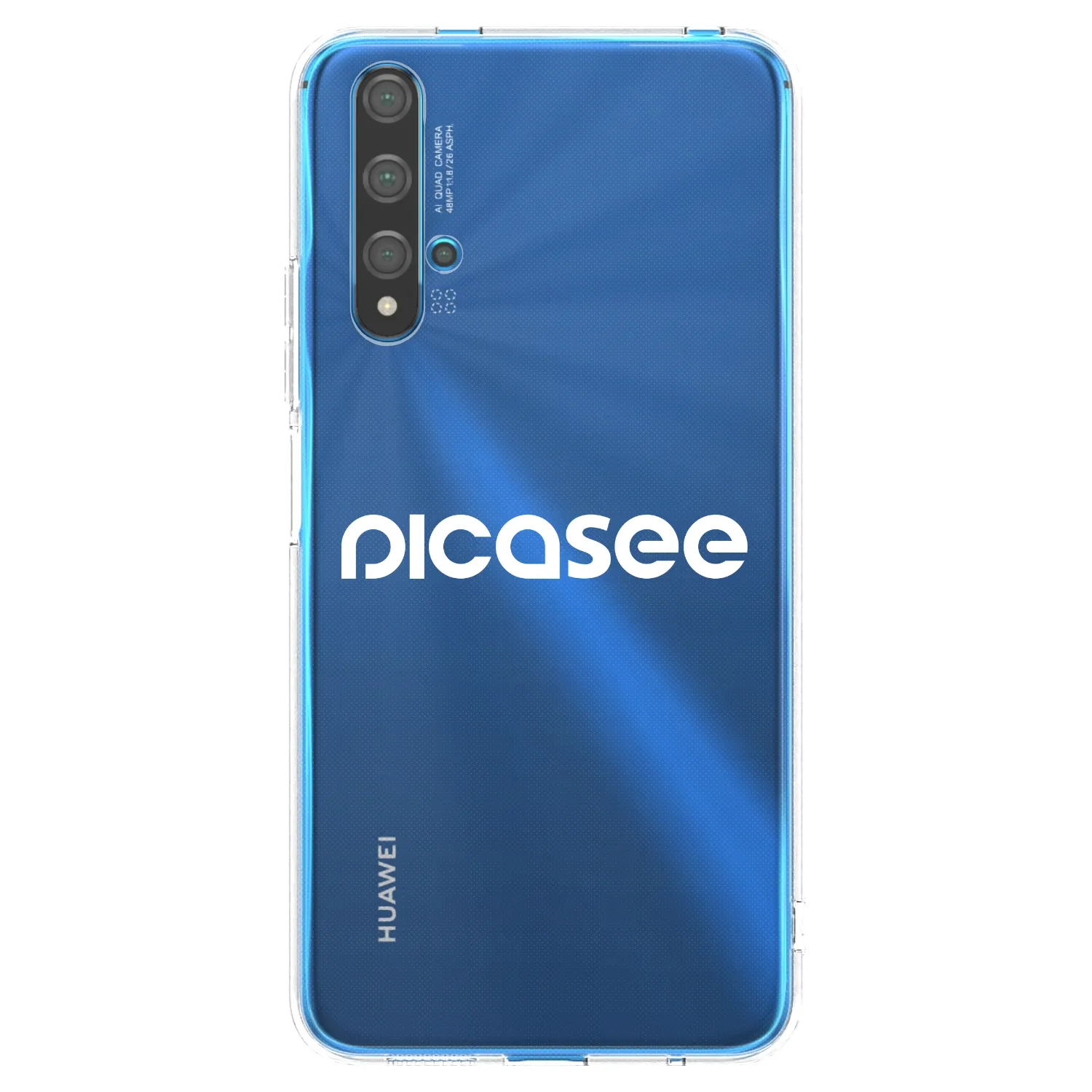 Picasee silikonska prozirna maskica za Huawei Nova 5T - Picasee - new logo - white